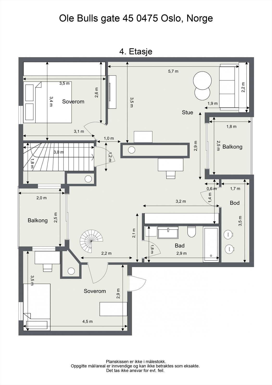 4.etg - Planskisse Galleribilde