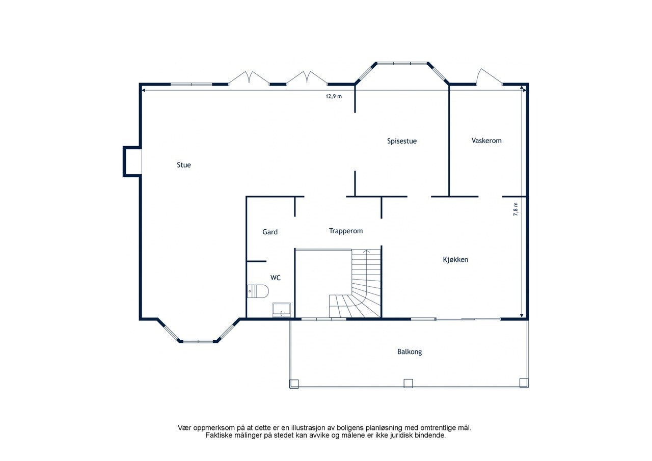 Plantegning 1. etg. Galleribilde