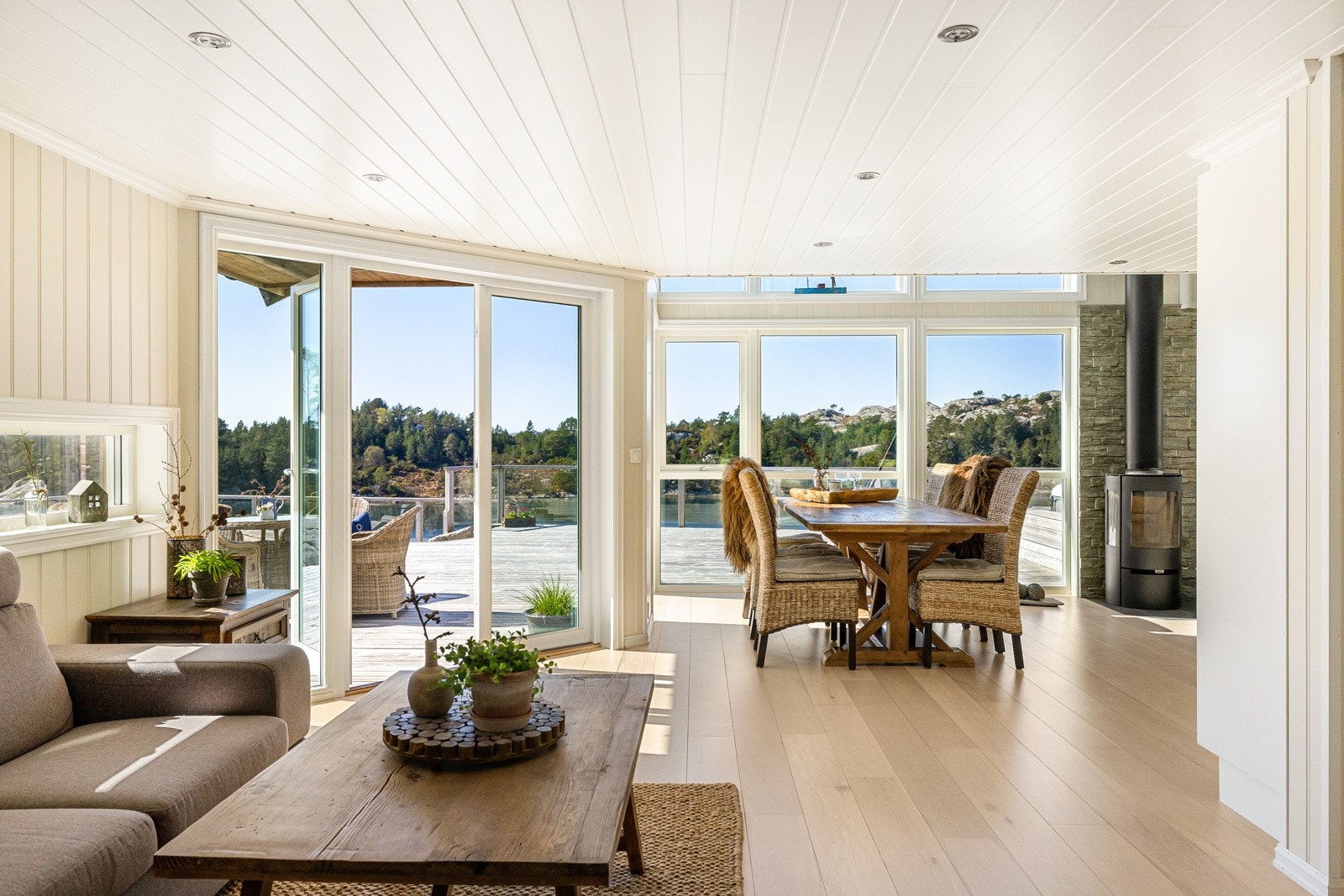 Flott stor stue med fantastisk lys Galleribilde