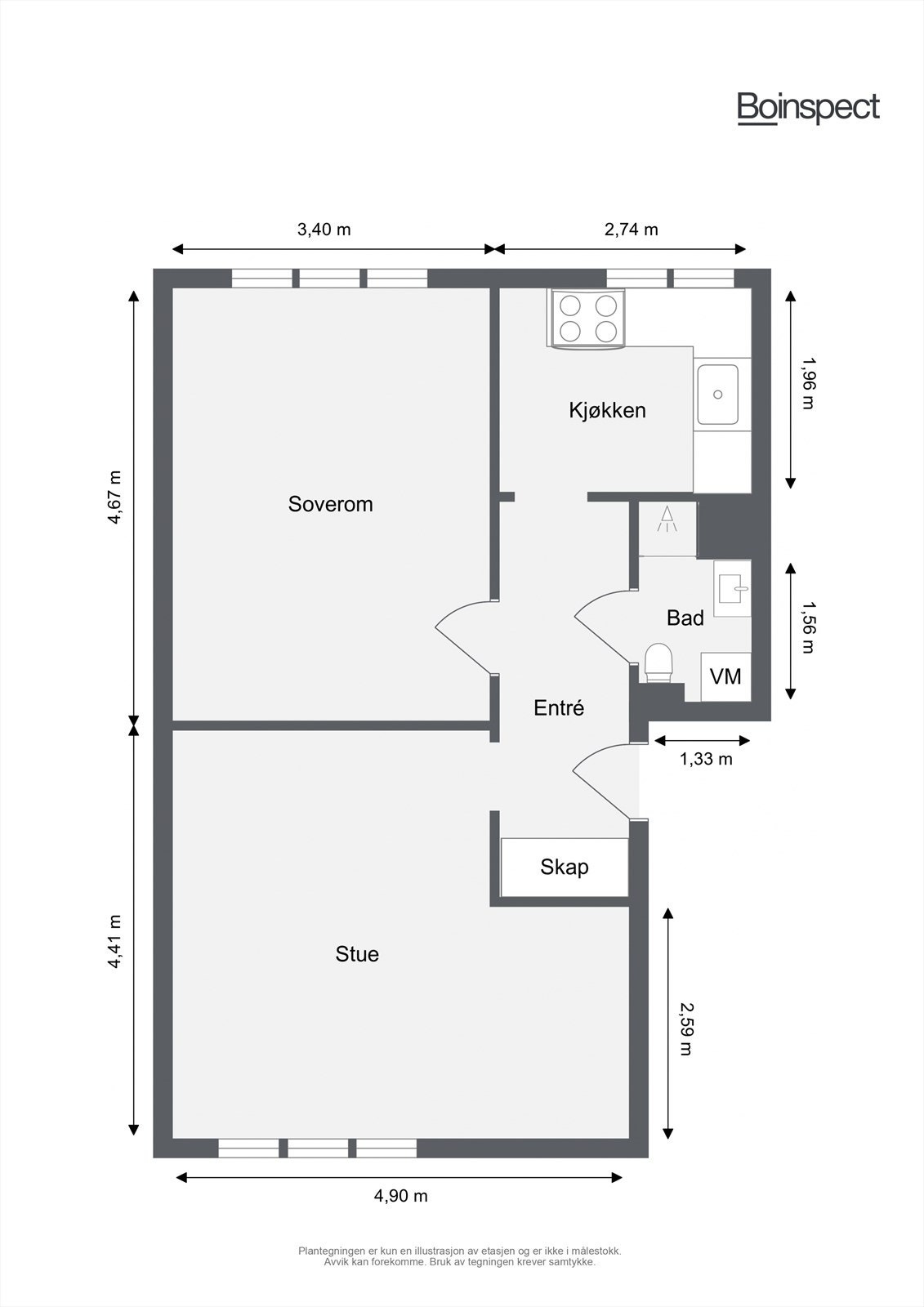 Takstmanns plantegning Galleribilde