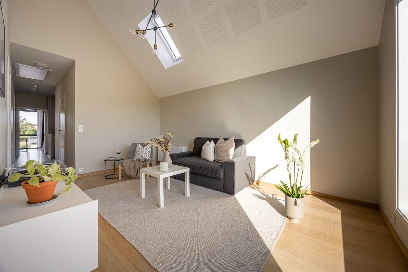 Det er loftsluke i gang til loft med god oppbevaringsplass Galleribilde