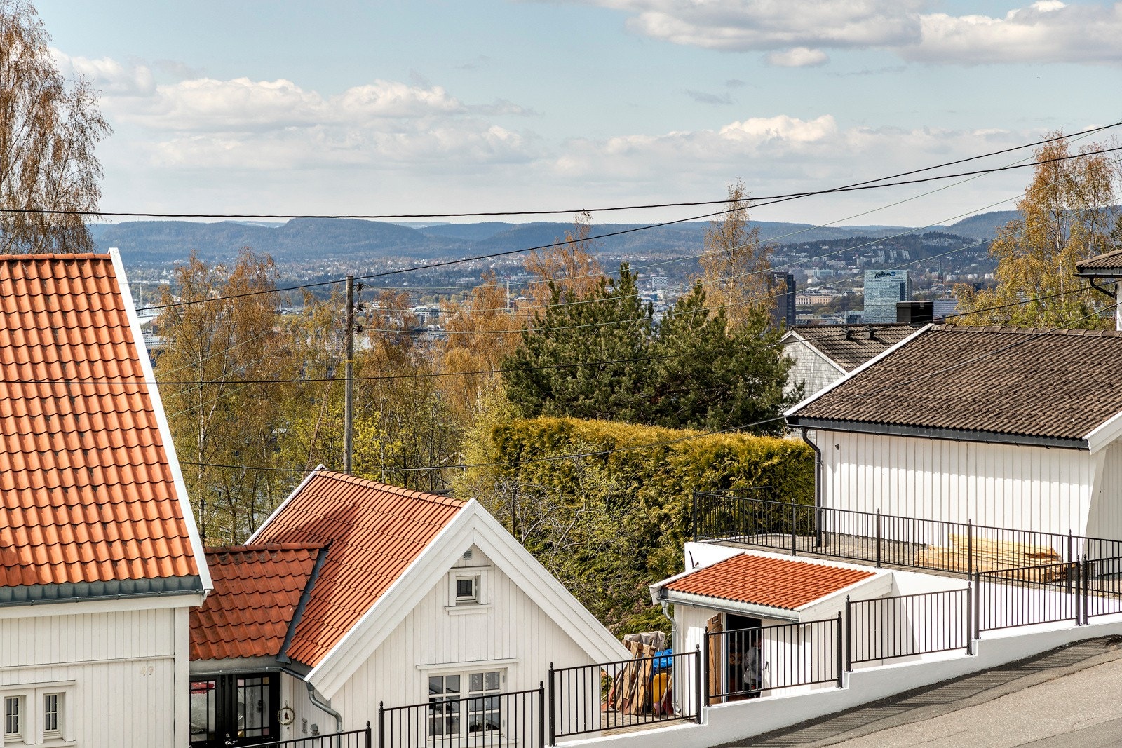 Flott utsikt fra balkongen Galleribilde