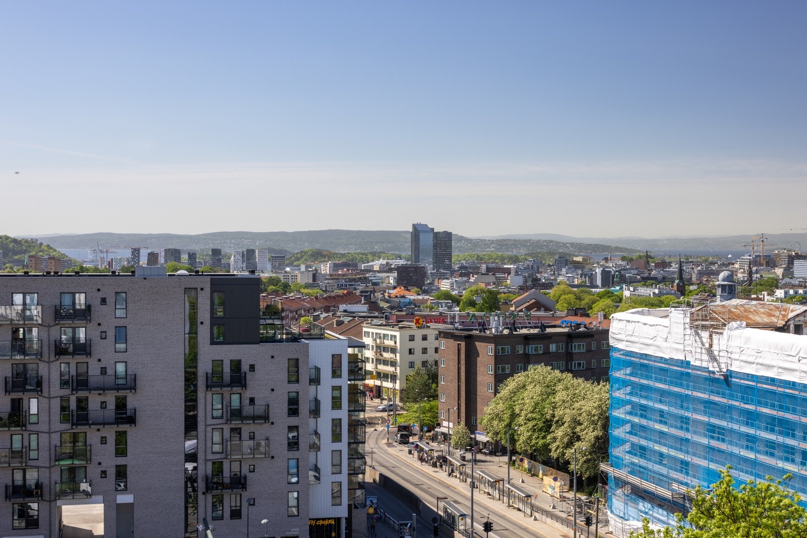 Utsikt fra takterrassen. Galleribilde
