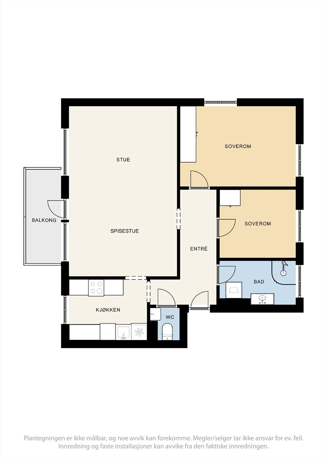 Kampen/StokkaPen leilighet med utsikt mot grøntarealNyere kjøkken og