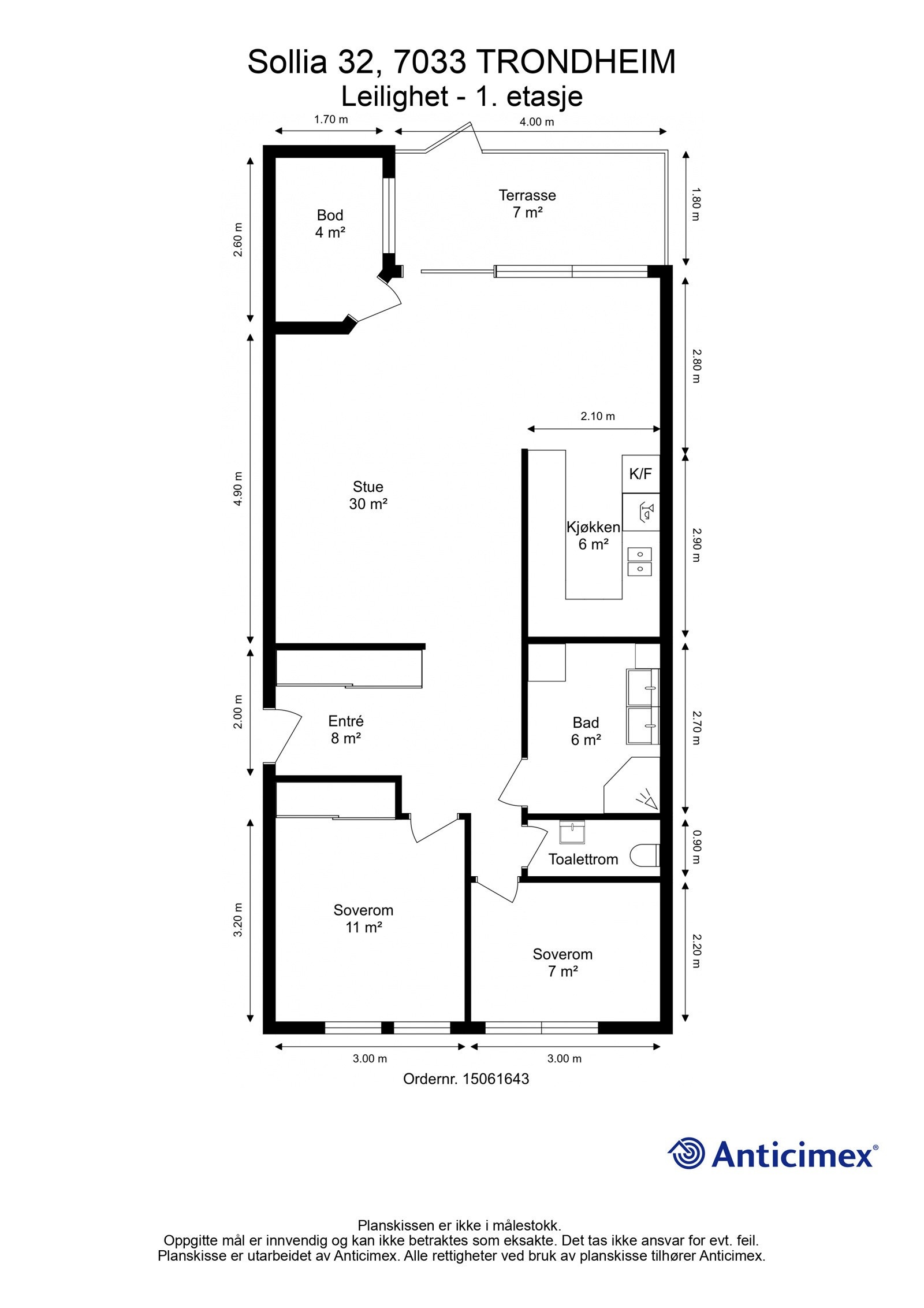 Plantegning 1. etasje Galleribilde