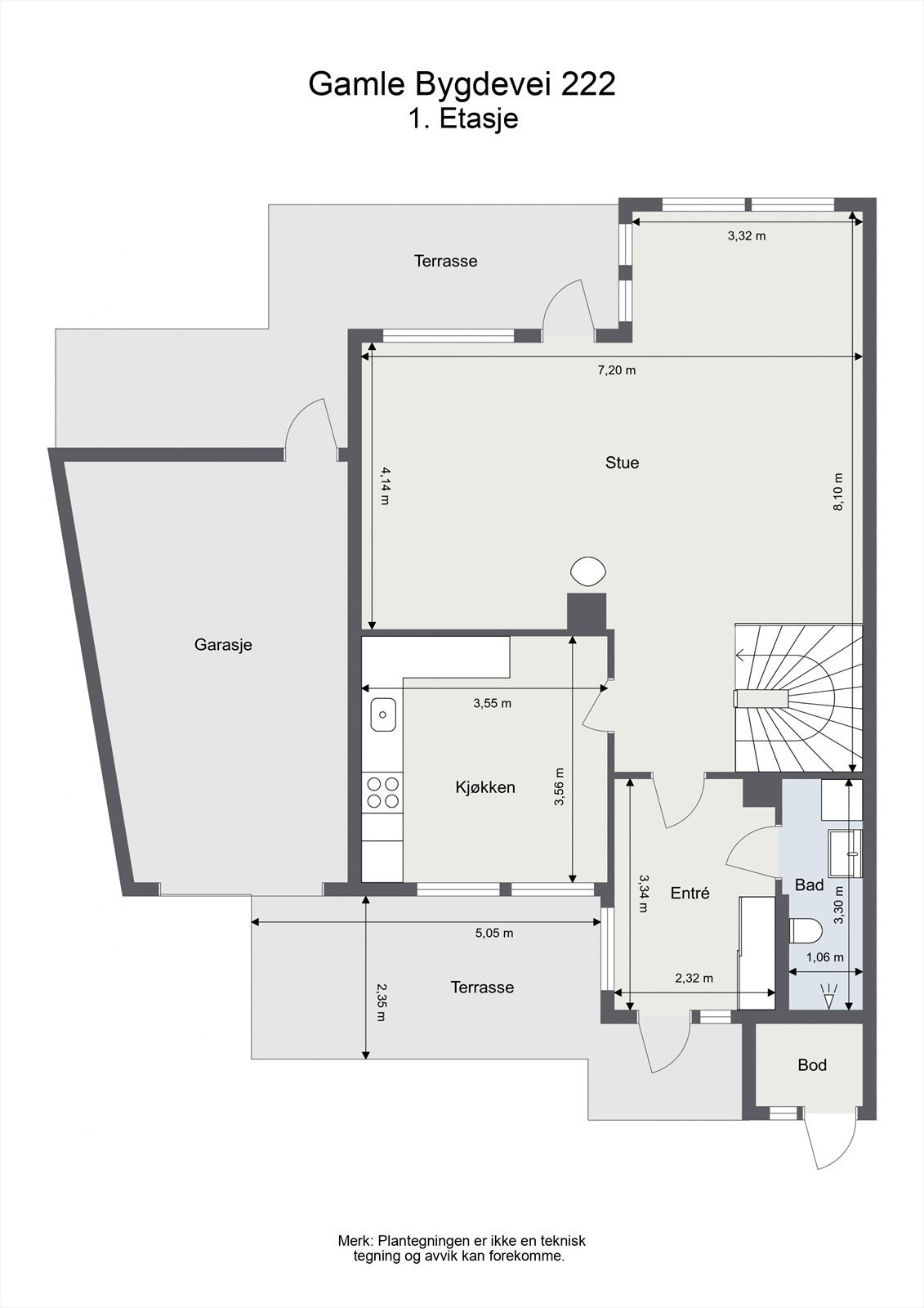 Plantegning 1.etasje Galleribilde