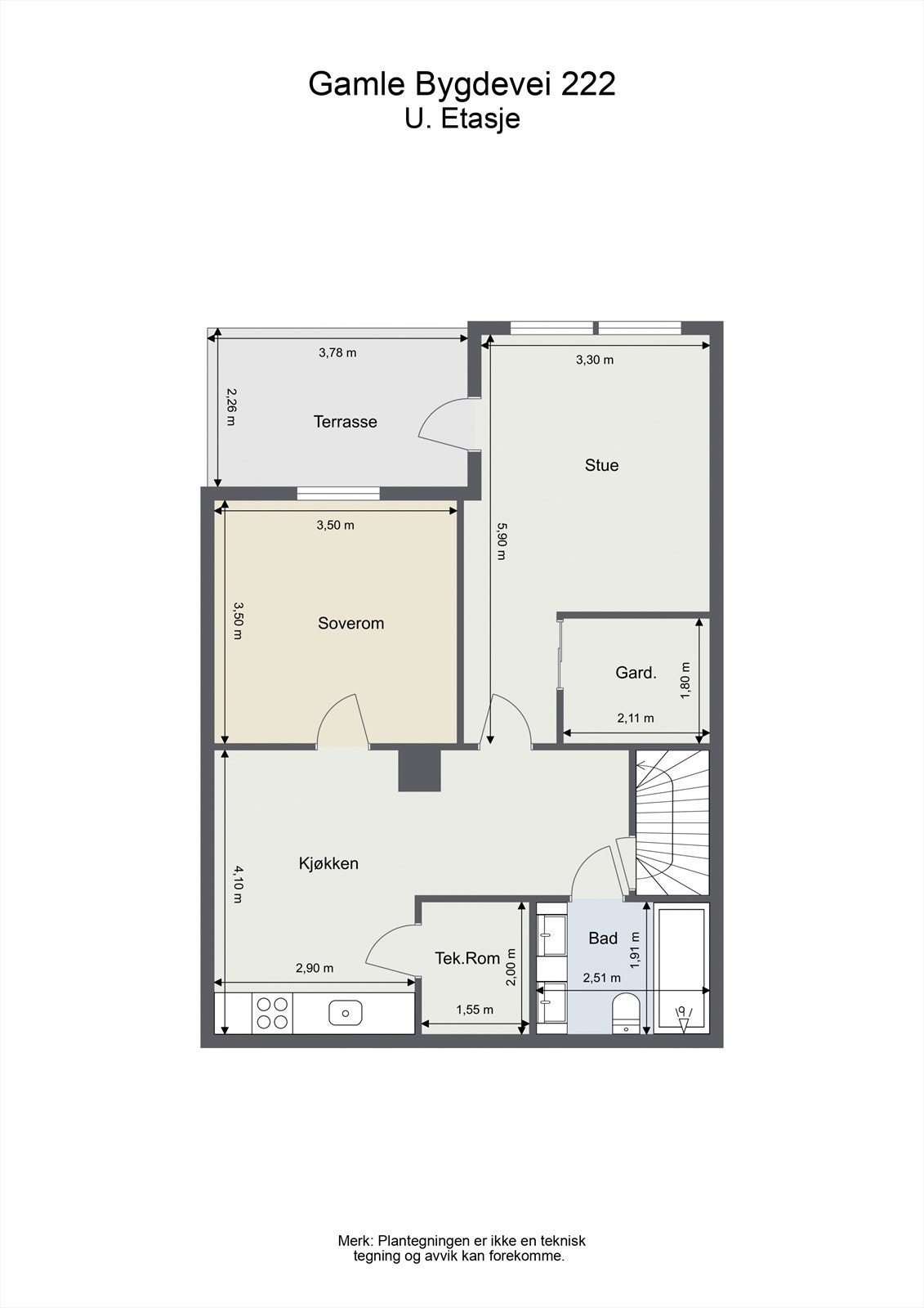 Plantegning underetasje Galleribilde