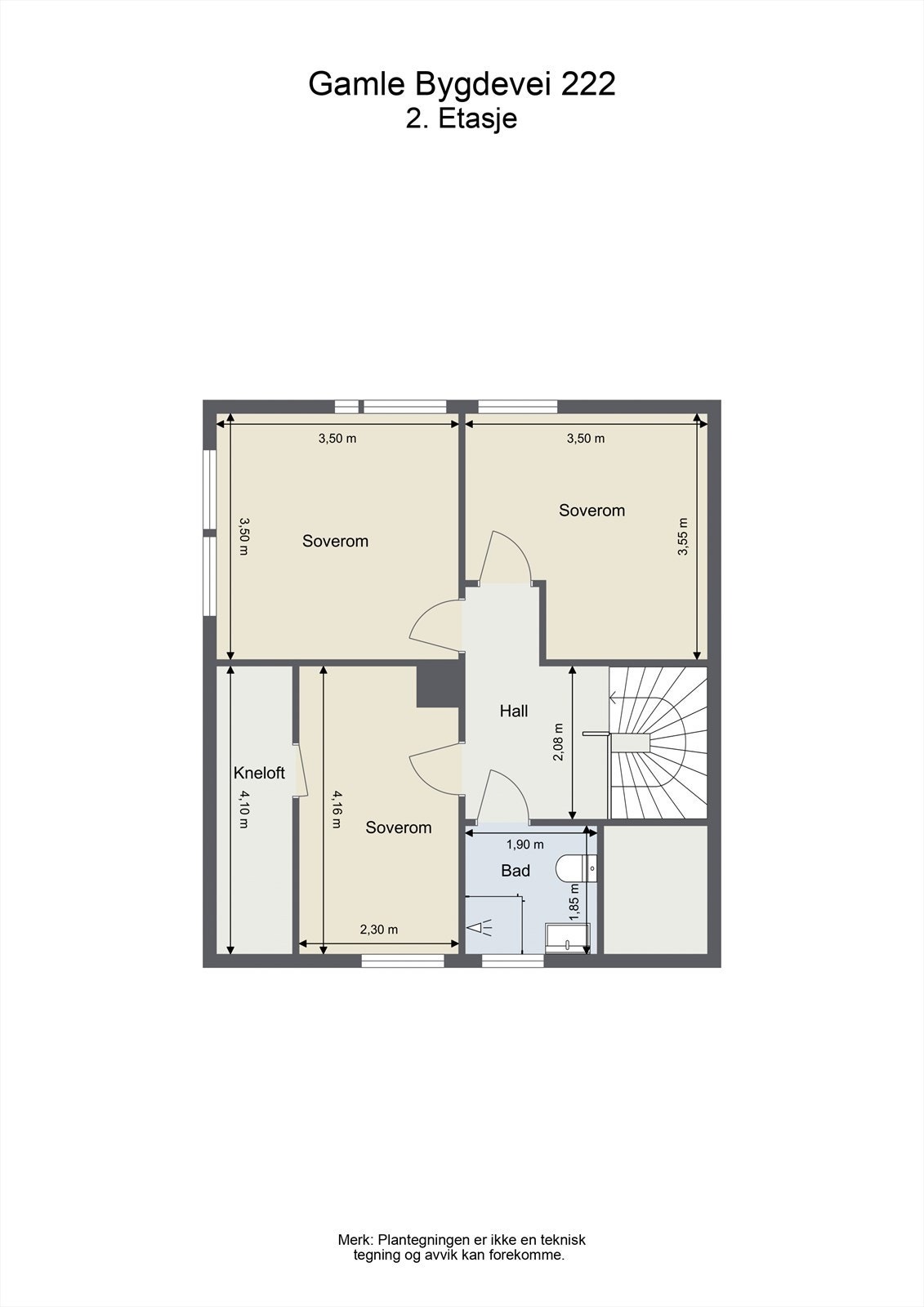 Planskisse 2 etasje Galleribilde