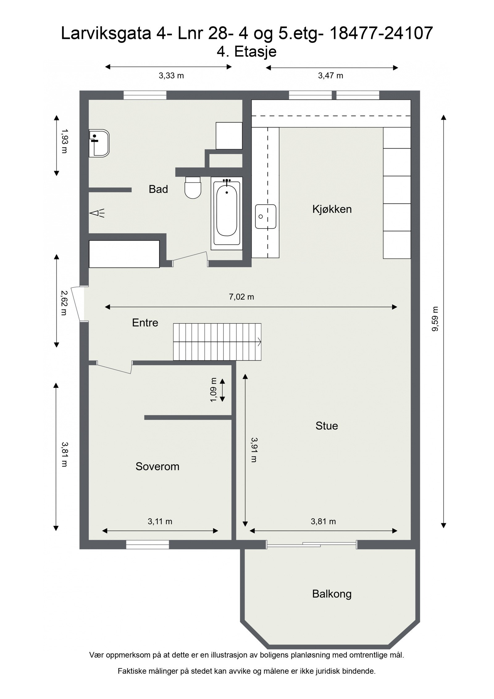 Plantegning 4 etasje Galleribilde