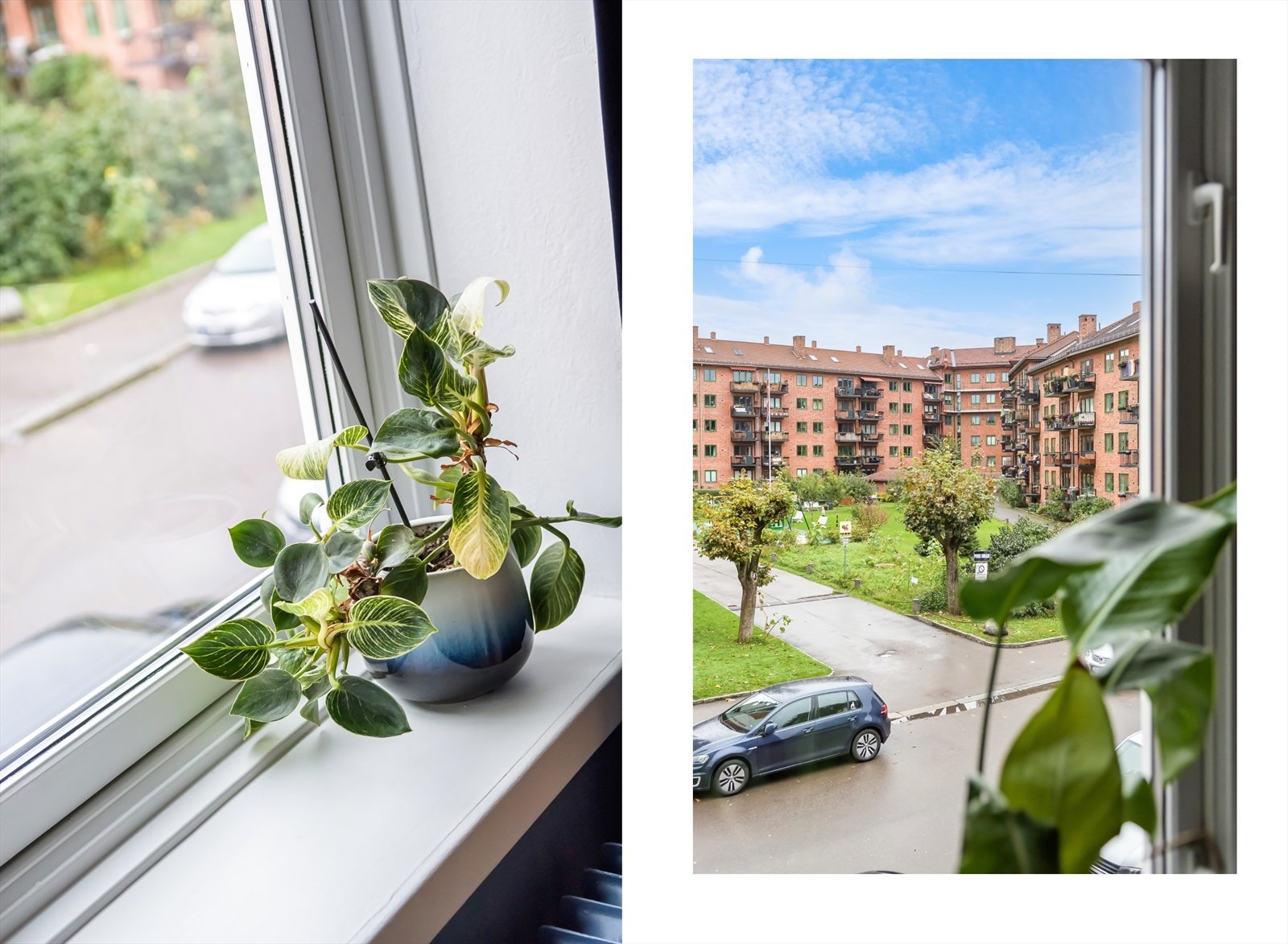 Rommet vender ut mot en rolig og hyggelig gate Galleribilde