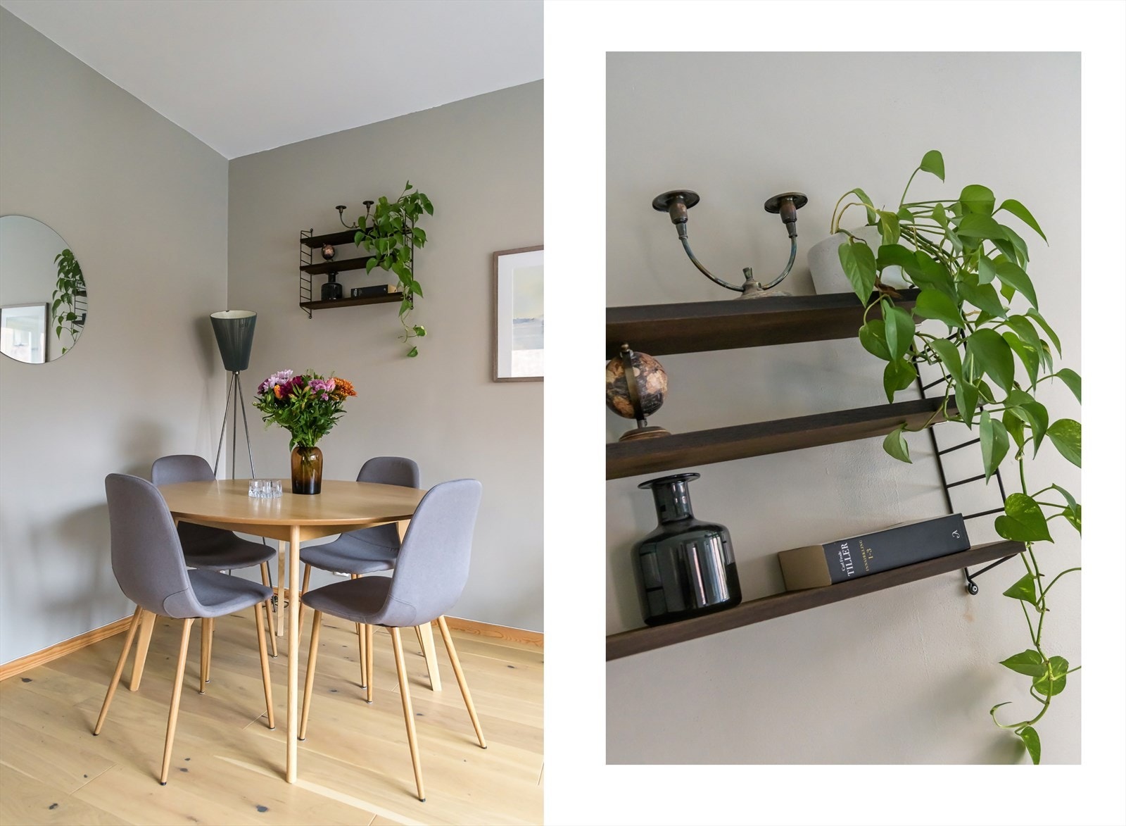 Rommet er malt i en lys og behagelig farge med pent parkettgulv Galleribilde