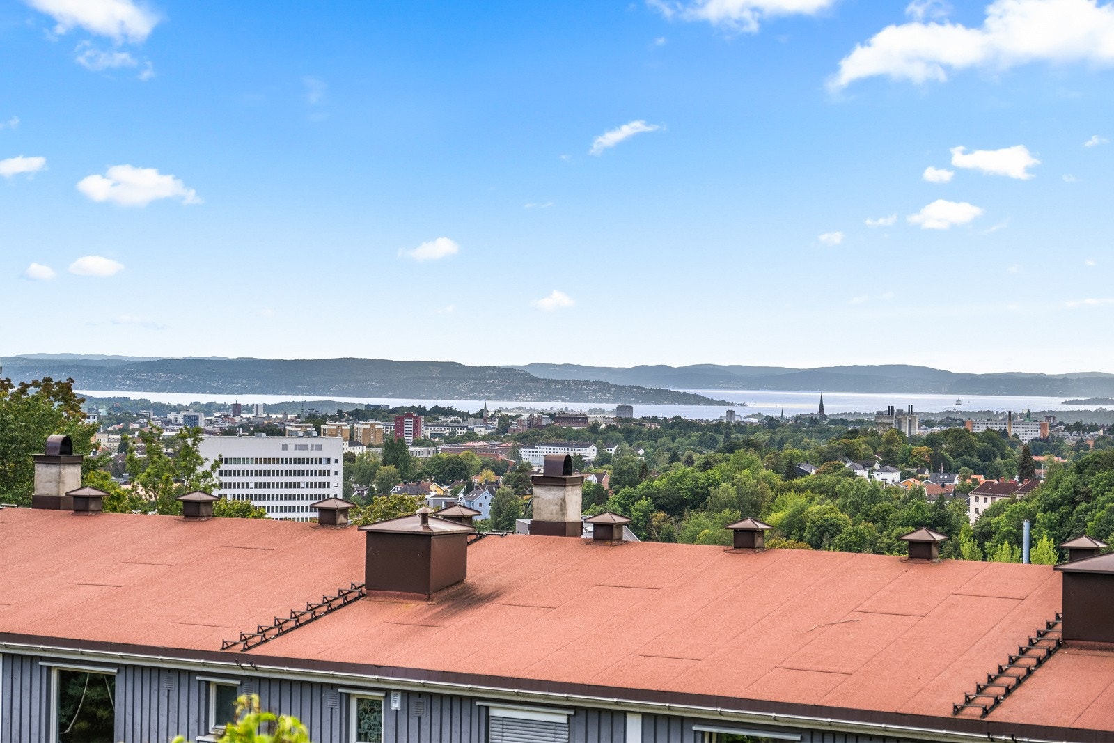 Fantastiske sol- og utsiktsforhold mot Oslo by og fjord. Galleribilde