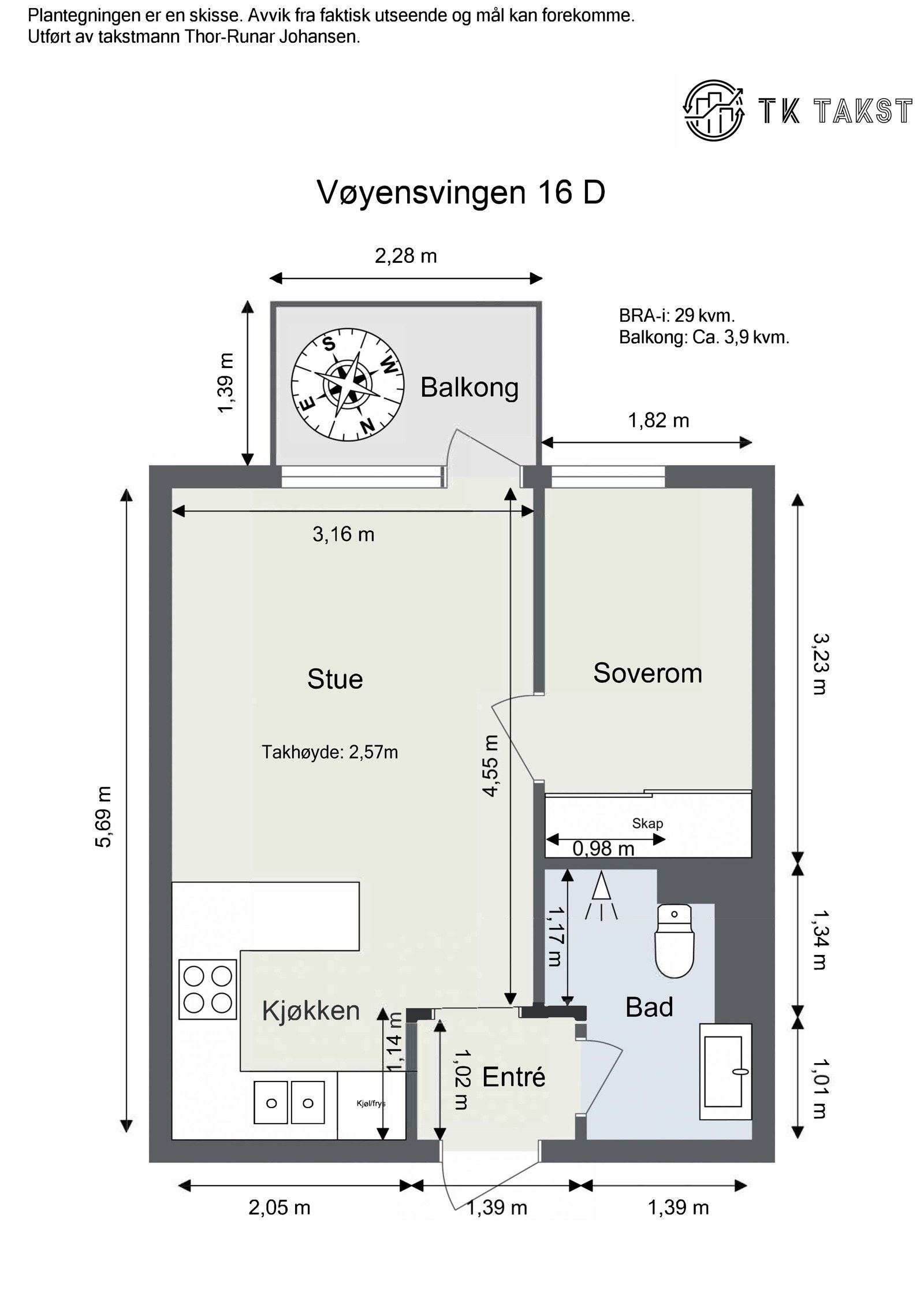 Plantegning Vøyensvingen 16 D Galleribilde