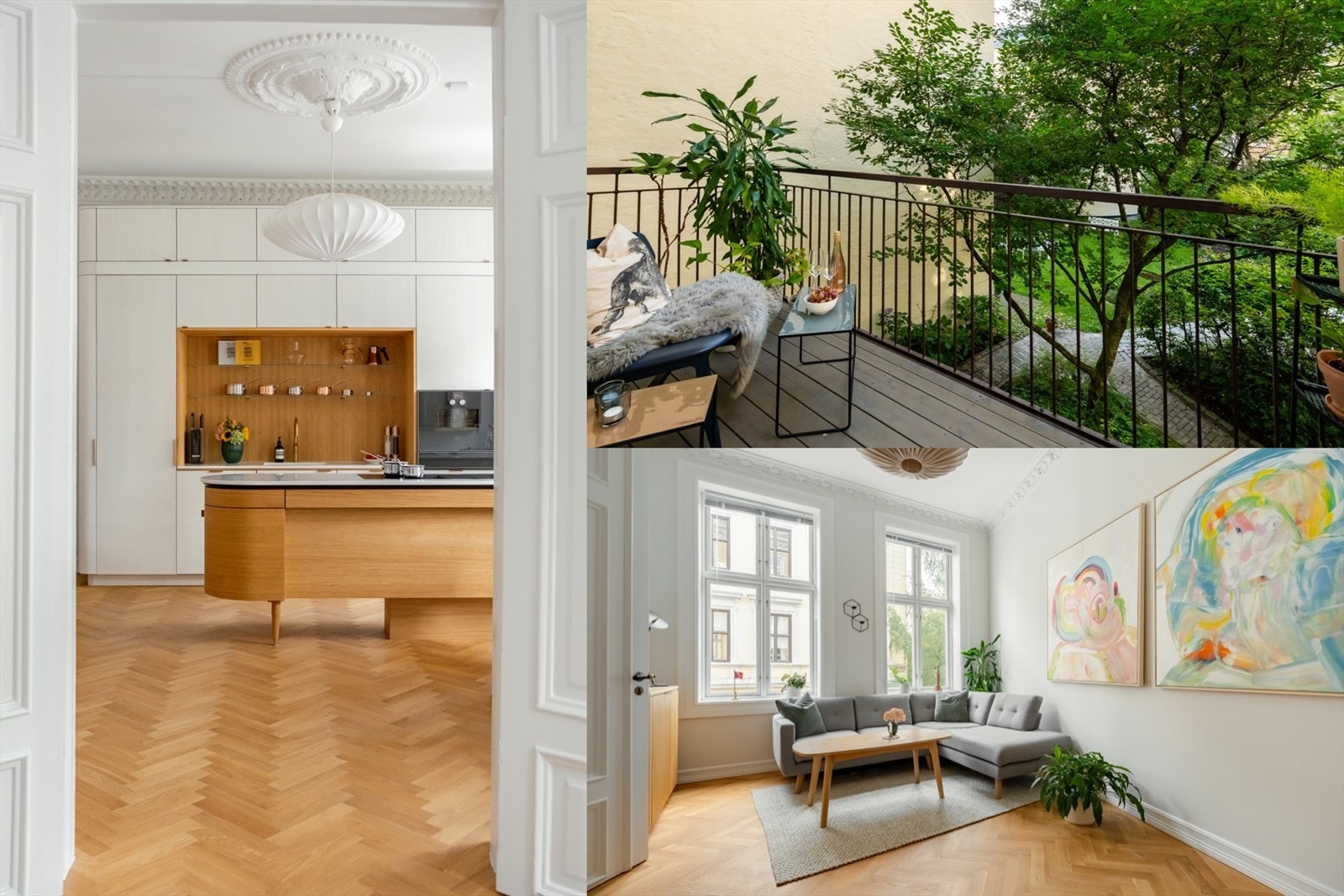 Unik leilighet med fantastiske detaljer - Lekkert snekkerbygget EVI kjøkken med det ypperste av Gaggenau hvitevarer! Galleribilde