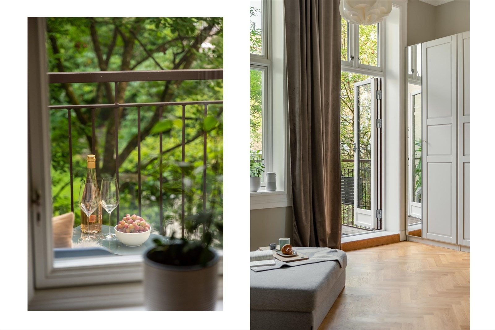 Utgang til en hyggelig balkong på ca. 5 kvm. Galleribilde