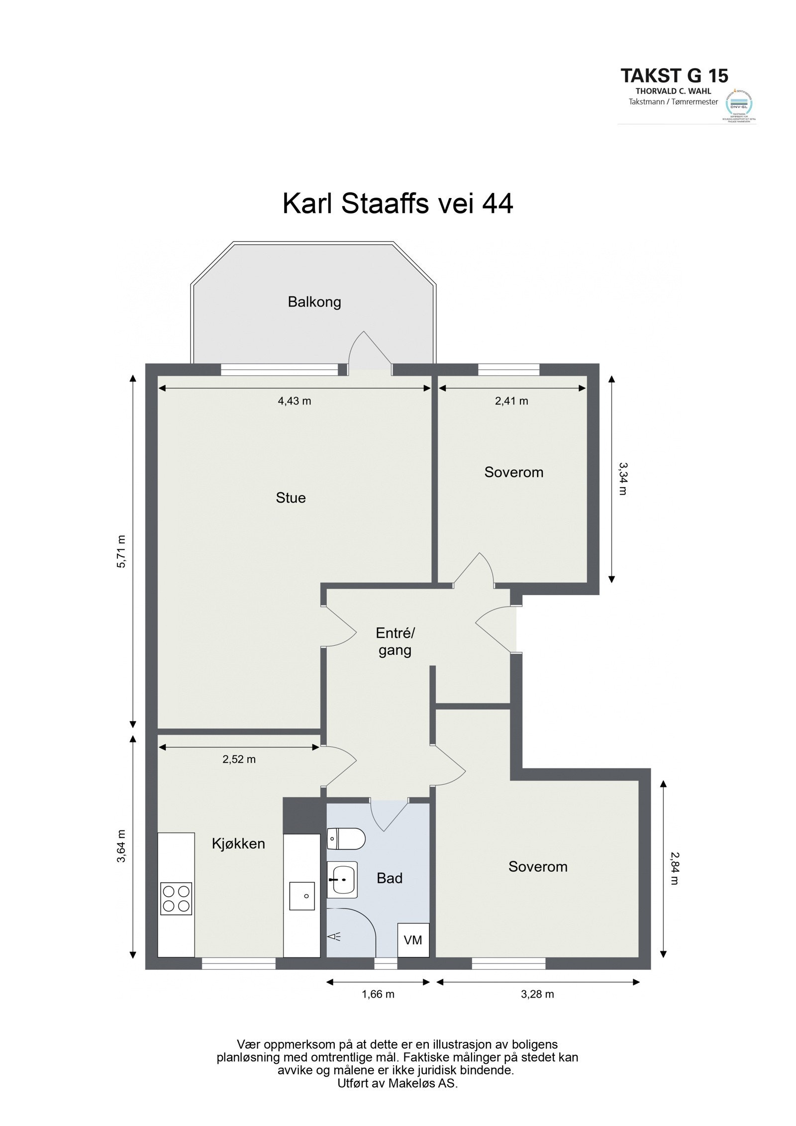 Gjennomgående 3 roms i høy 1. etasje med god planløsning og romslige rom. Balkong ut fra stuen. Galleribilde