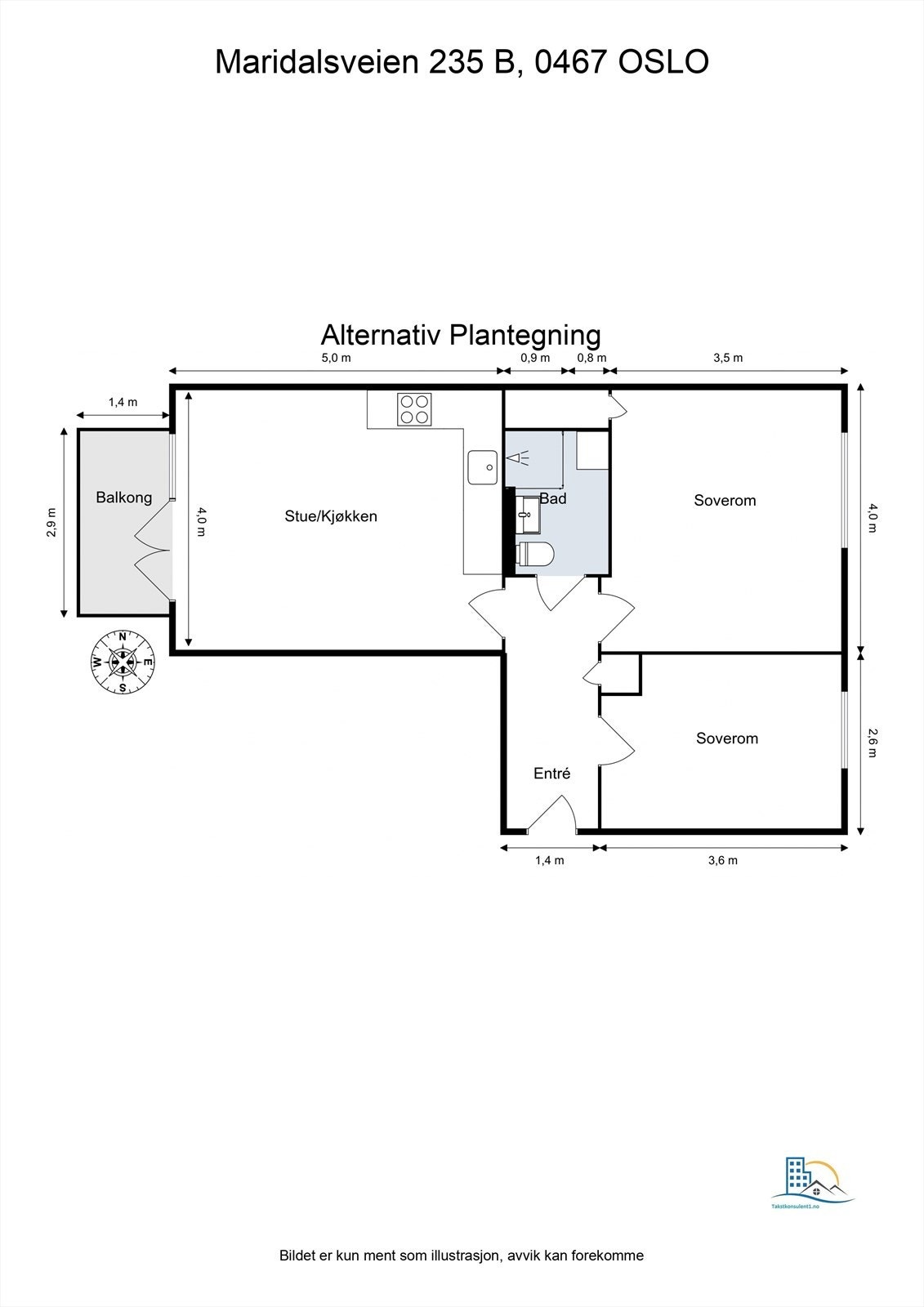 Alternativ plantegning. Galleribilde