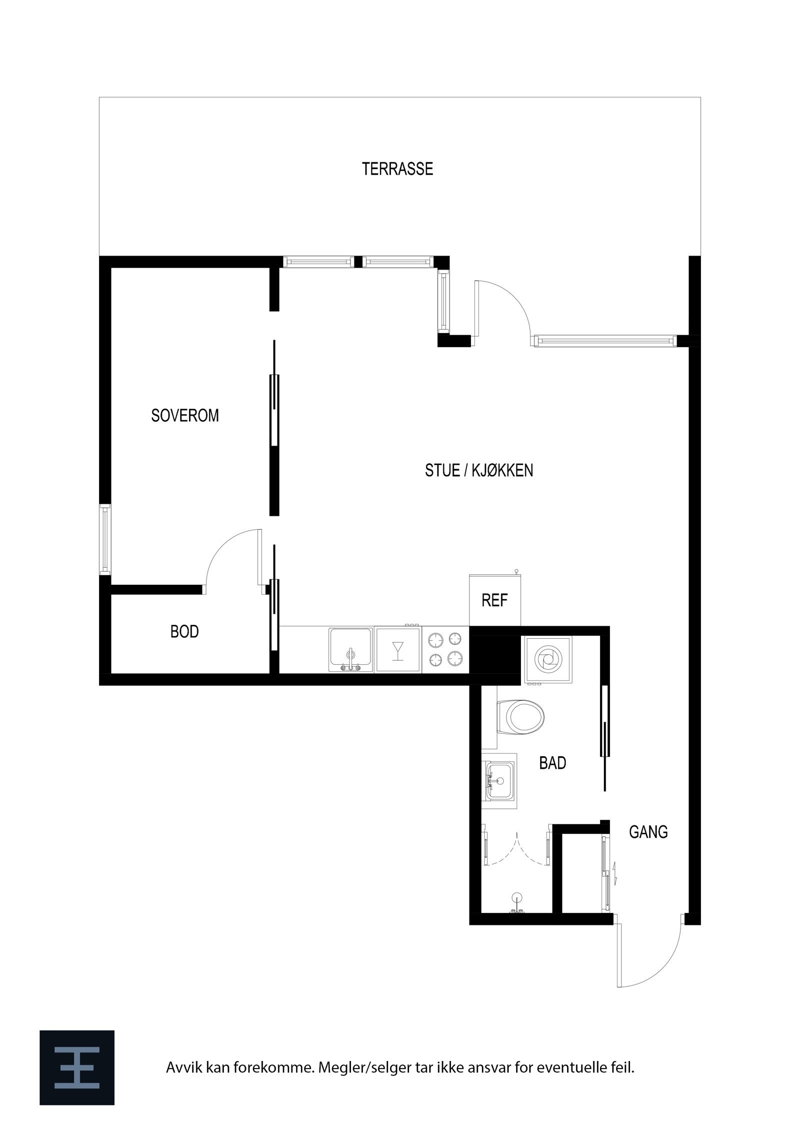 Plantegning - 1. etasje. Galleribilde