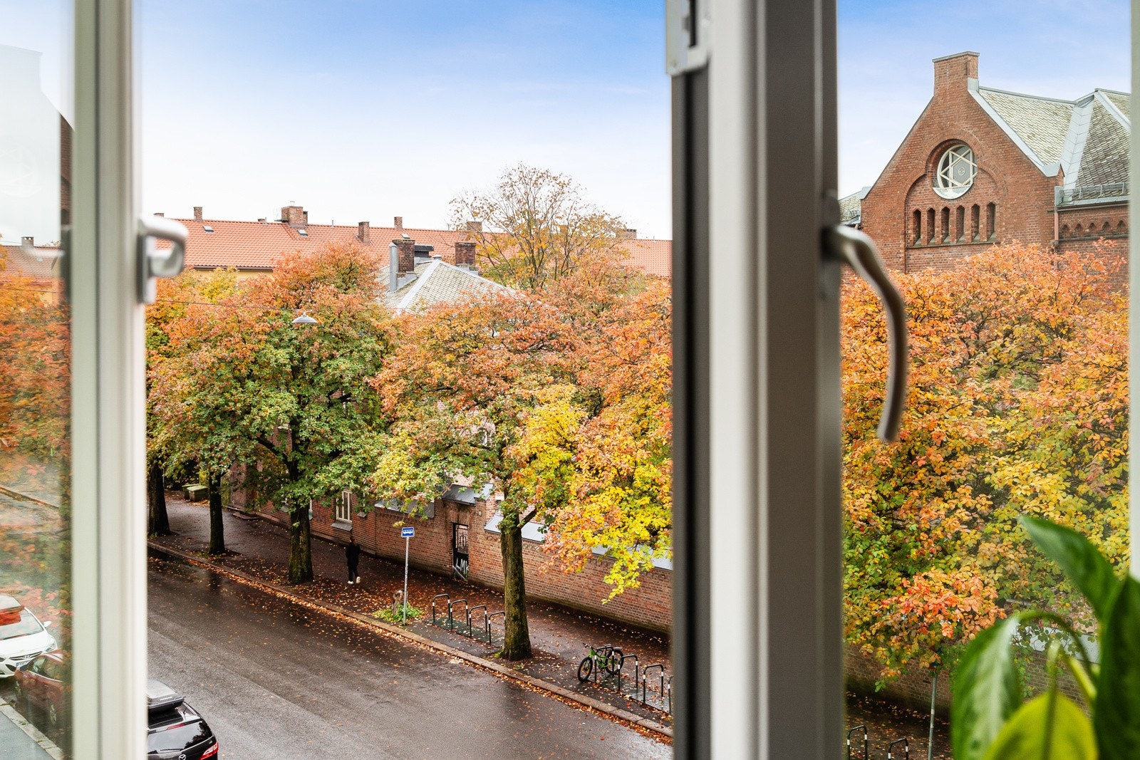 Lekkert utsyn fra stuevinduene Galleribilde
