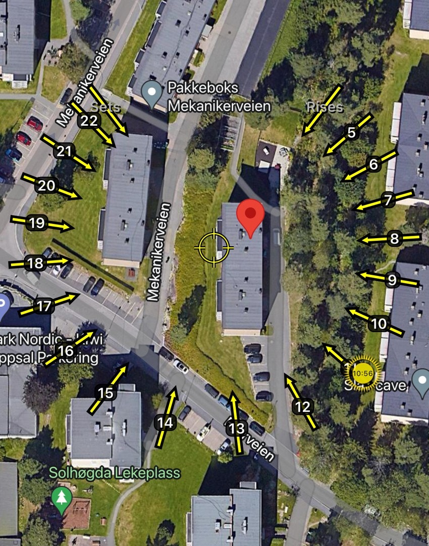 Solforhold fra balkong Galleribilde