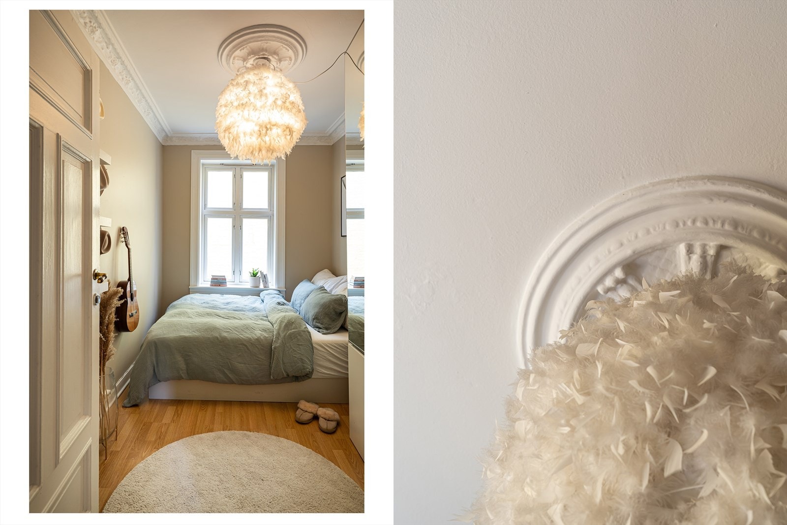 Stille og tilbaketrukket soverom med plass til dobbeltseng og romslig garderobeløsning. Galleribilde