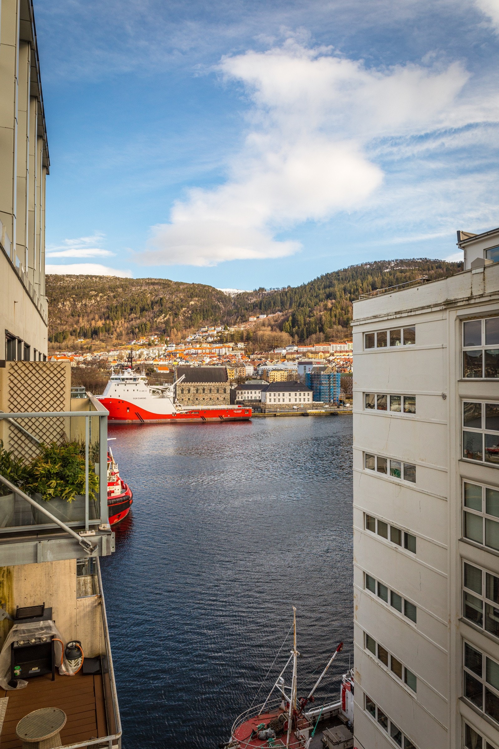 Sett fra hjørnet av altanen Galleribilde