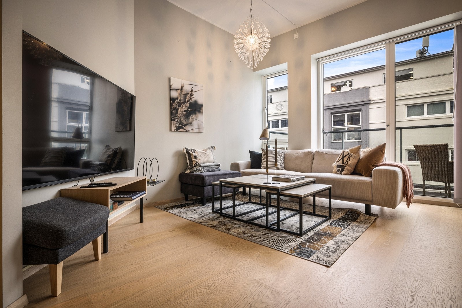Dette er en meget strøken og elegant leilighet i stilfulle farger Galleribilde