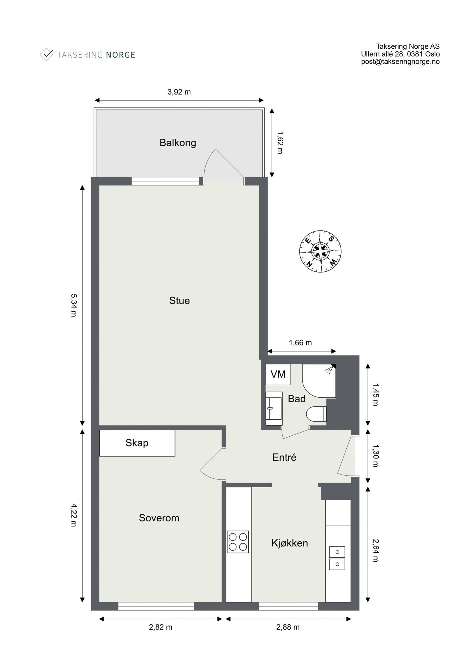 Målbar plantegning. Galleribilde