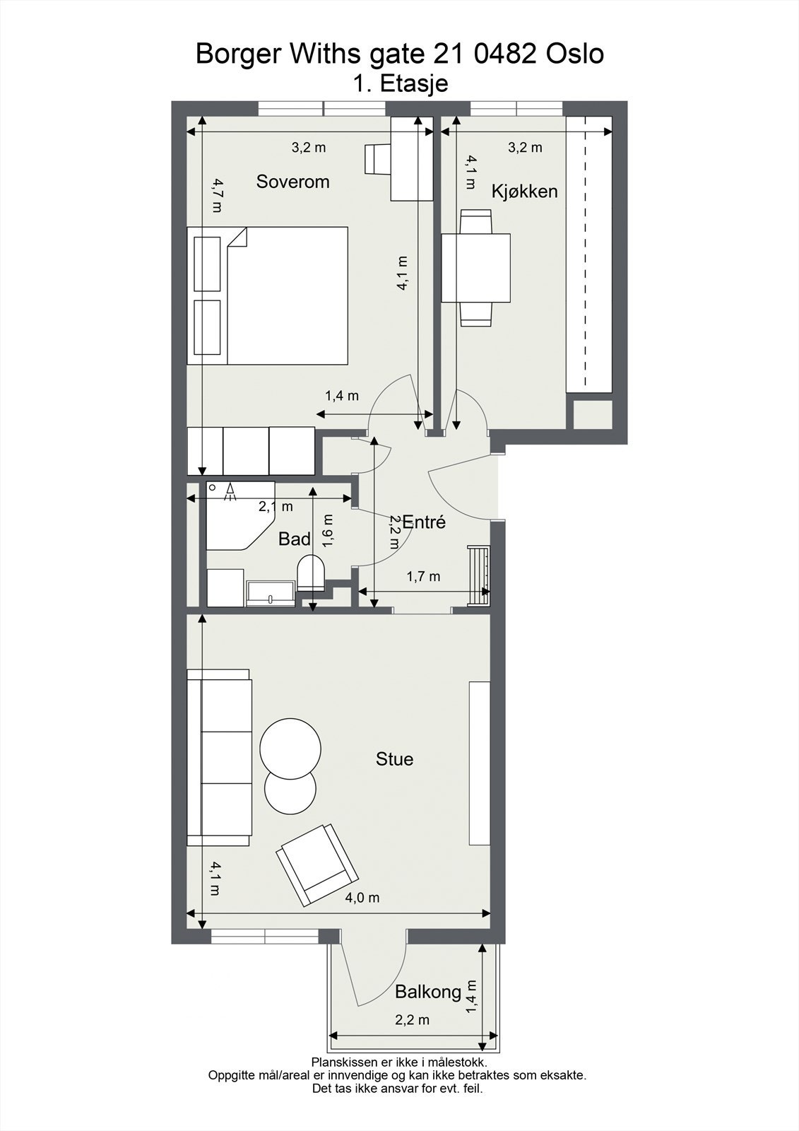 Takstmannens planskisse Galleribilde