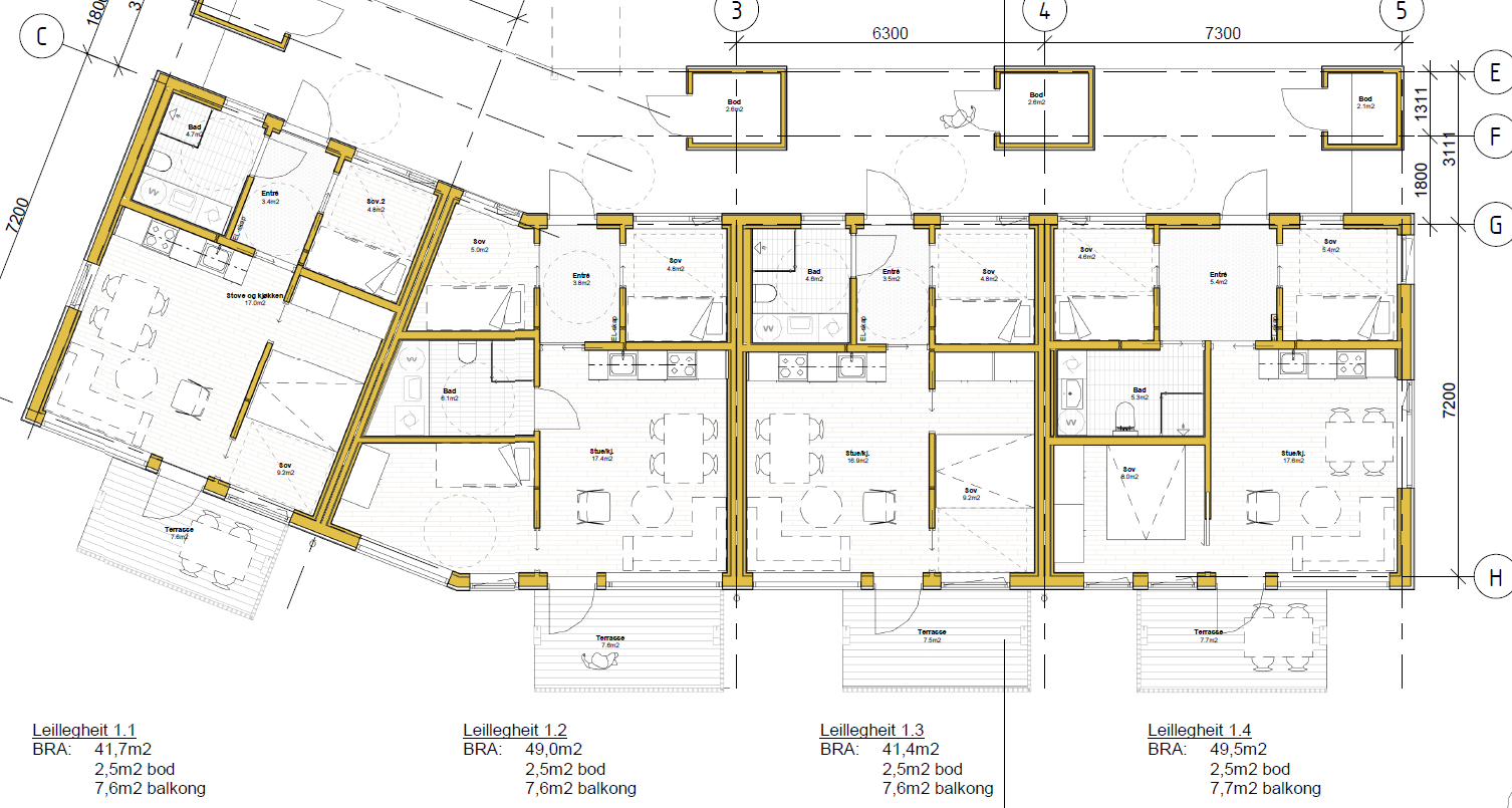 Plantegning B 1.etasje Galleribilde