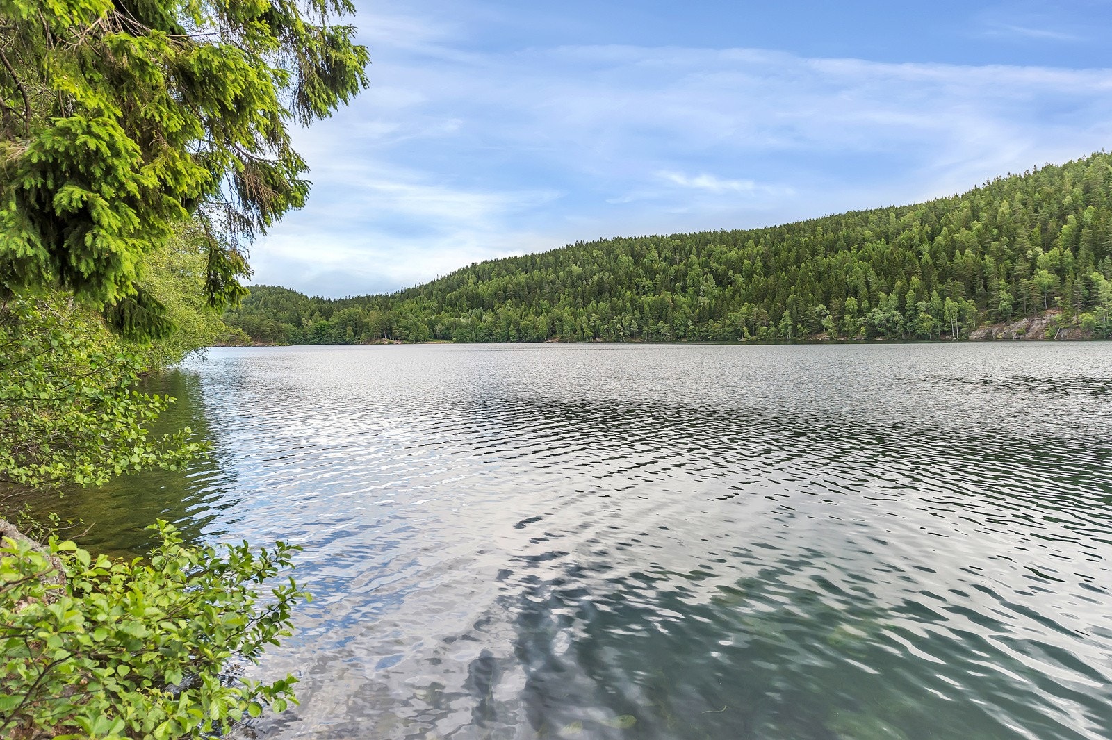Lutvann ligger i gangavstand fra boligen, og her finner du både sandstrand og svaberg med deilige badetemperaturer. Galleribilde