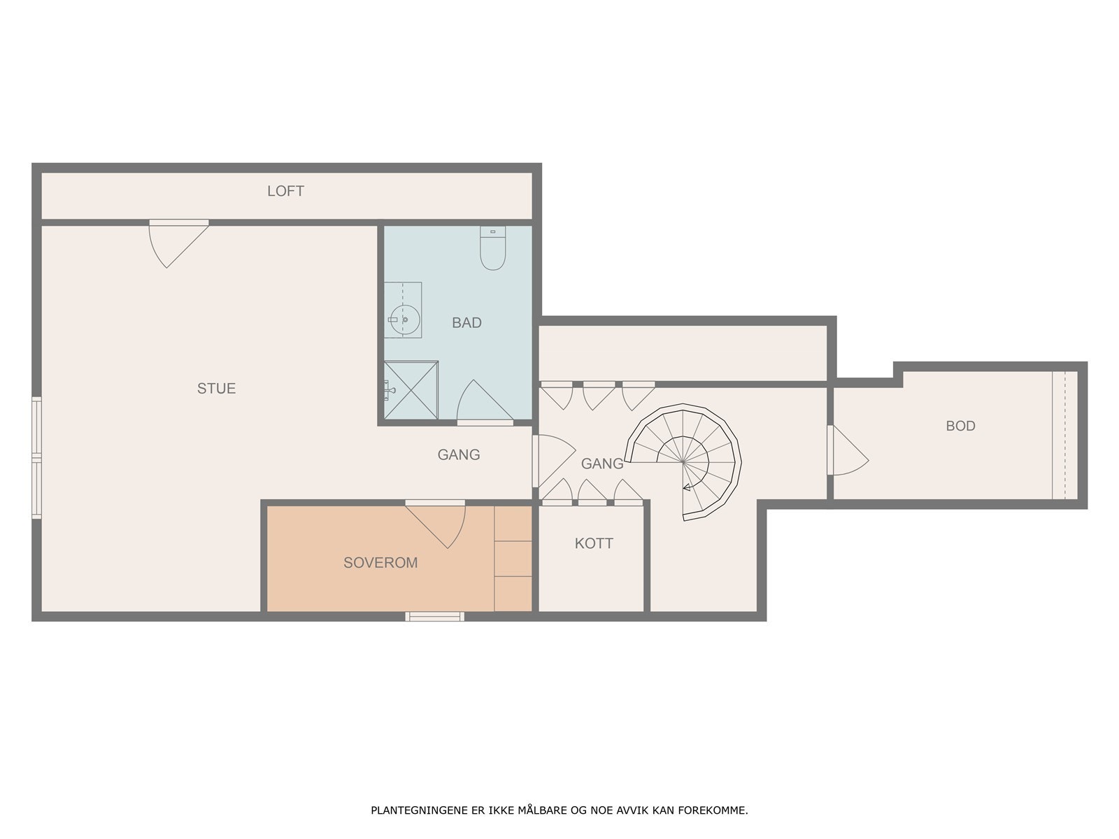 Plantegning loftsetasje Galleribilde