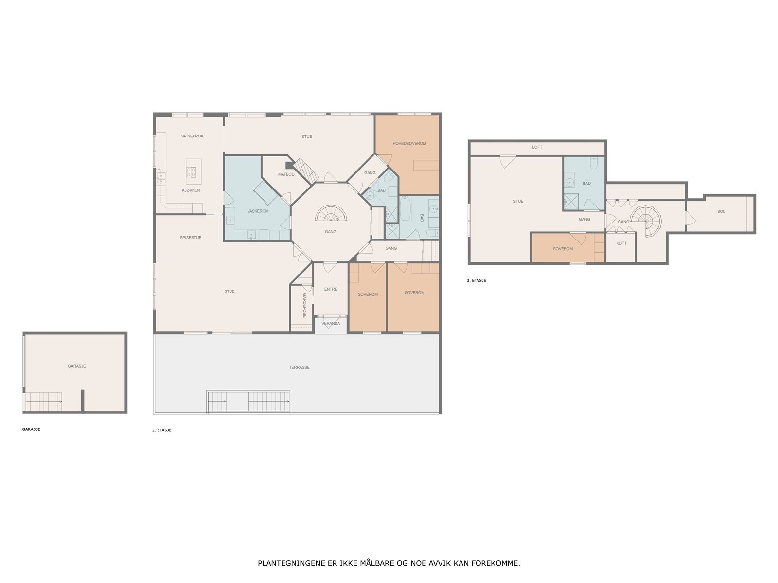 Plantegning alle plan Galleribilde