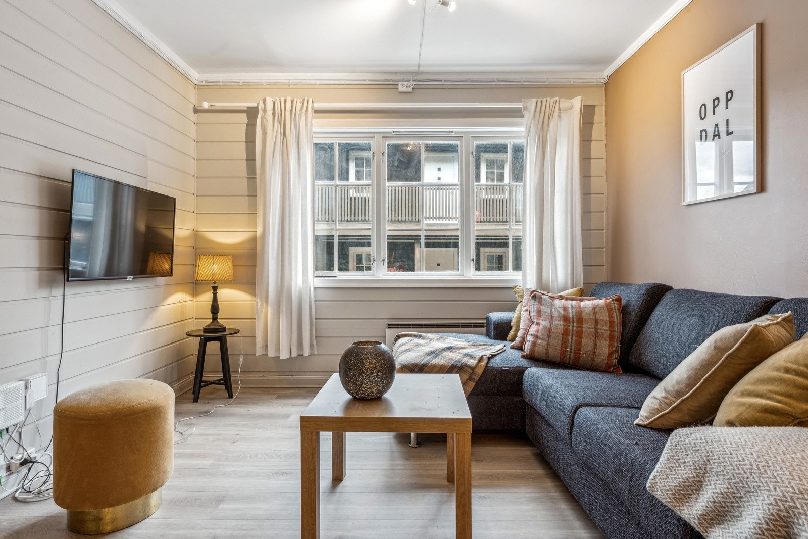 Her kan familien samles foran sofaen etter en dag i bakken. Galleribilde