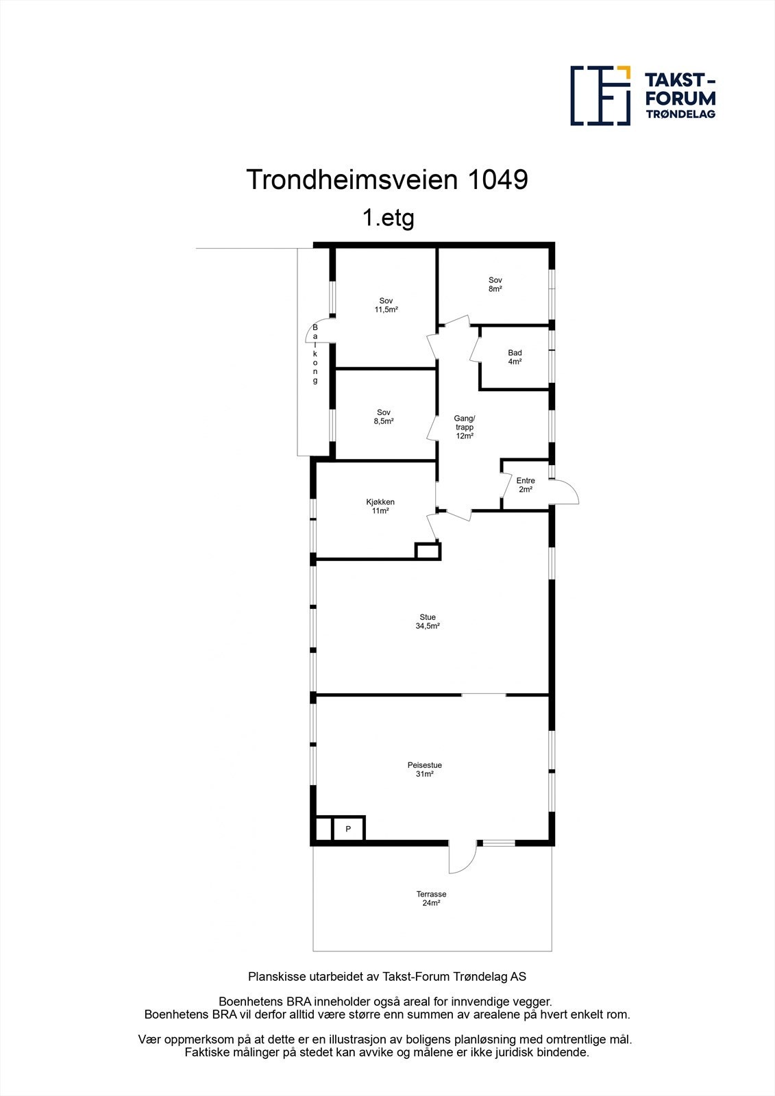 Plantegning 1.etasje Galleribilde