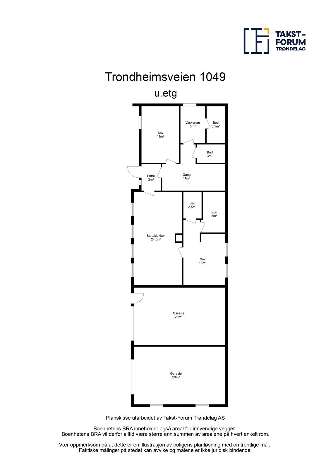 Plantegning underetasje Galleribilde