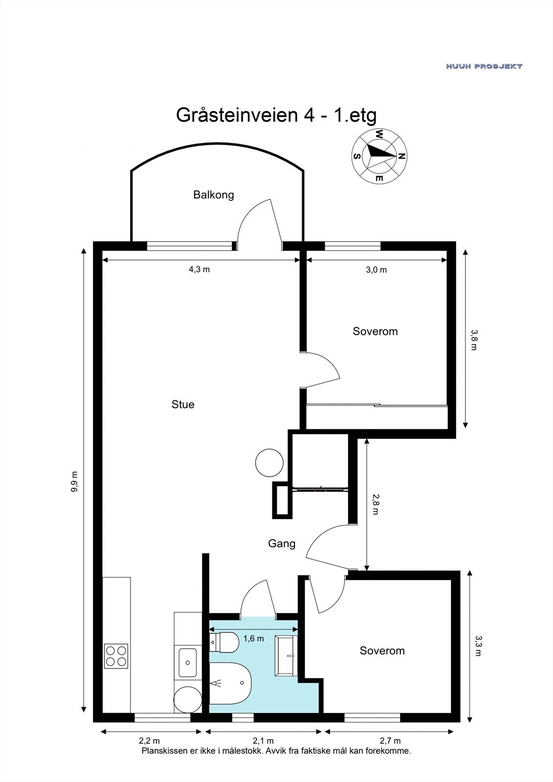Plantegning Gråsteinveien 4 Galleribilde