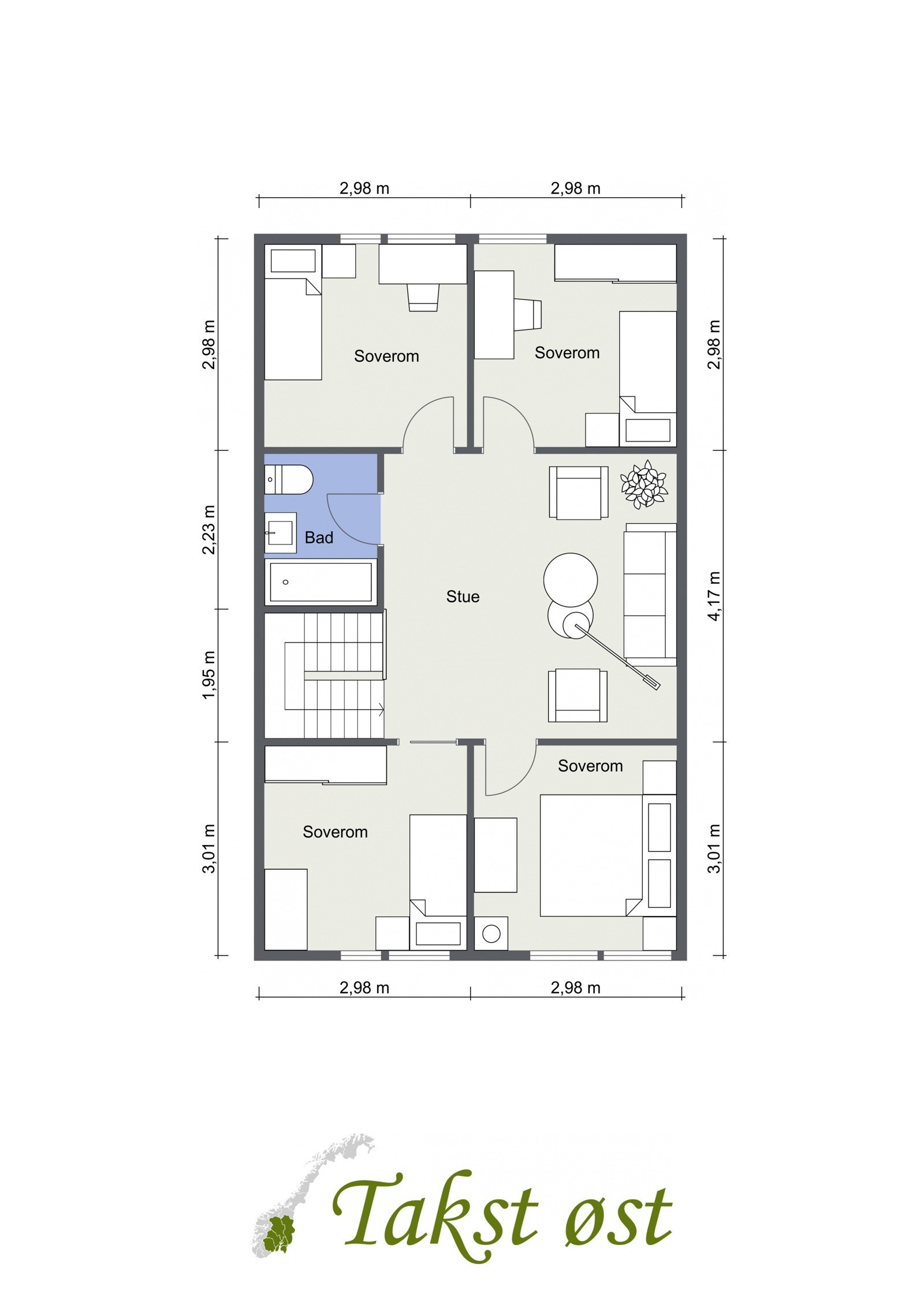 Floorplan letterhead - Karisveien 203 - 2. Etasje - 2D Floor Plan Galleribilde