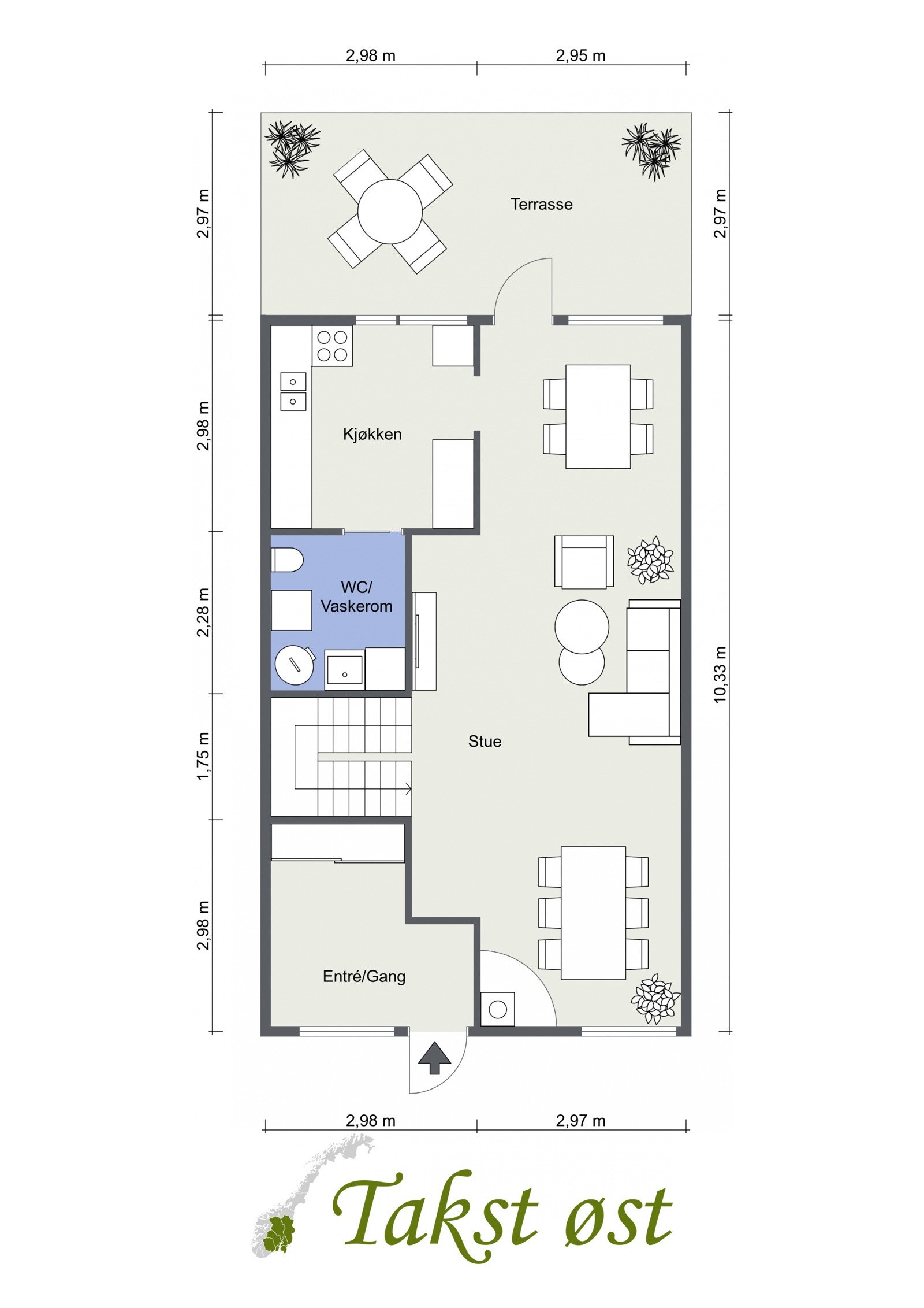 Floorplan letterhead - Karisveien 203 - 1. Etasje - 2D Floor Plan Galleribilde