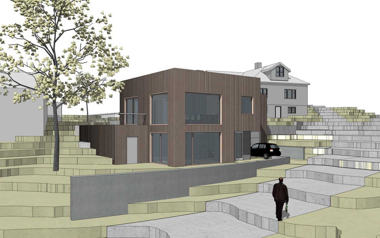 Forslag på bygningstegninger fremside. Tegningene er ikke byggesøkt og avvik kan forekomme. Kontakt megler for info. Galleribilde