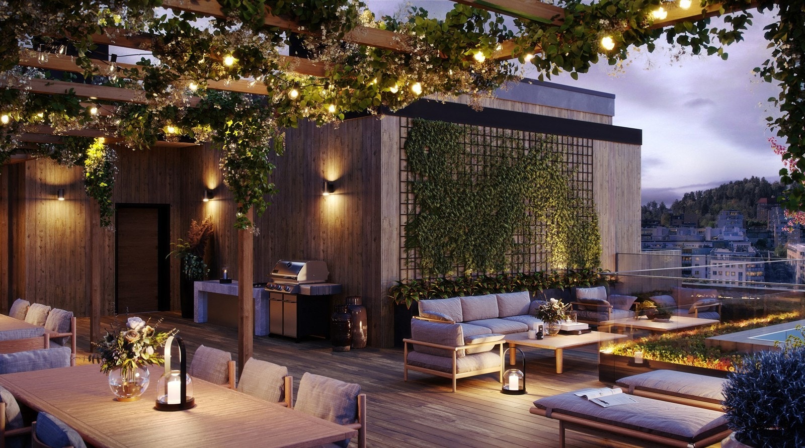 I Bygg D har man en felles takterrasse for Bygg D, E og F. Galleribilde