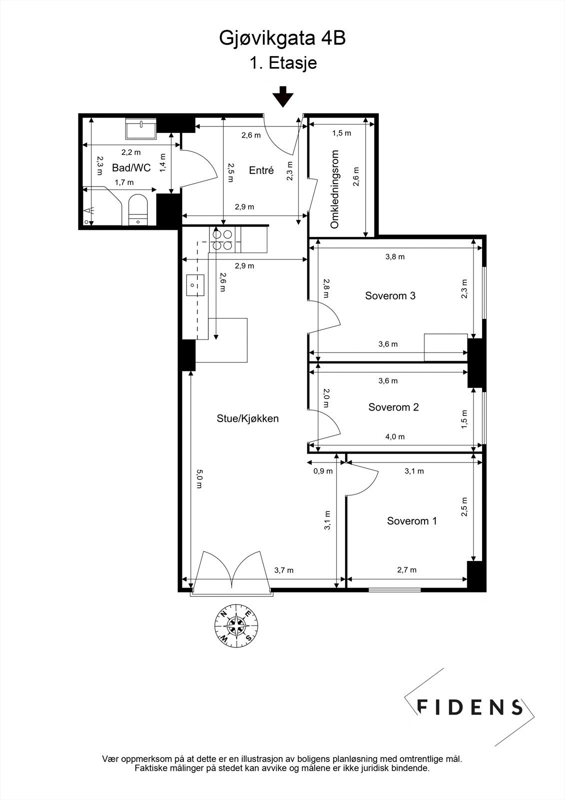 Leiligheten ligger i byggets 1. etasje i rolig bakgård. Galleribilde