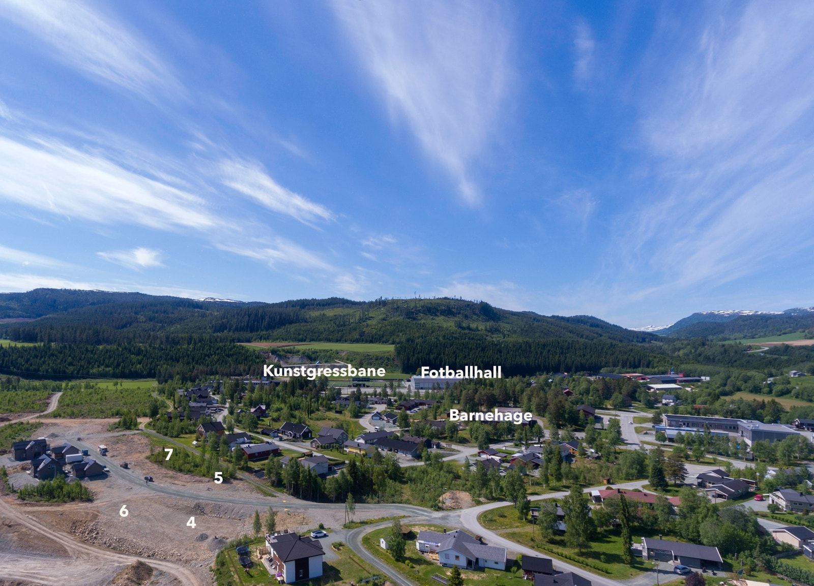 Vi presenterer 4 nye sørvendte byggeklare boligtomter på Storås Galleribilde