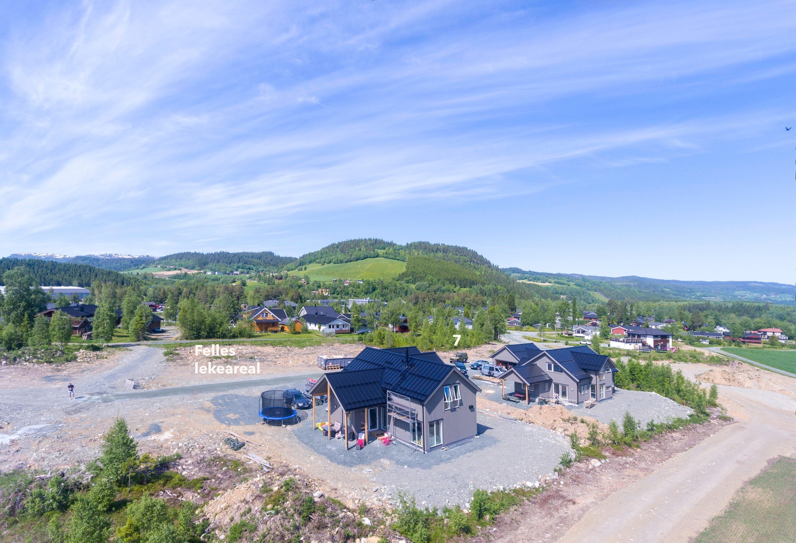 Flere nye hus er iferd med å reise seg i området Galleribilde