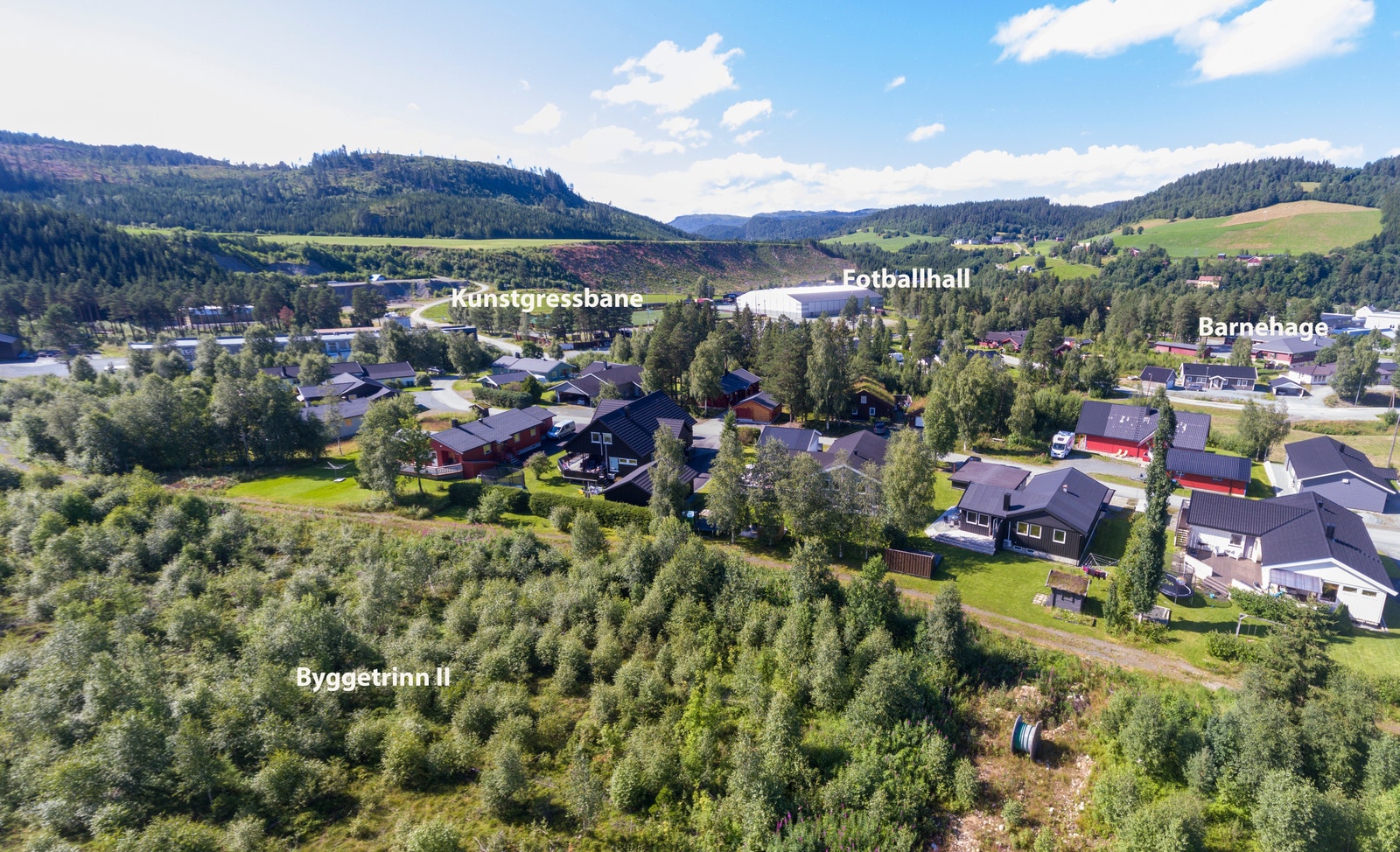 Tomteområdet er knyttet til etablerte boliger på Storås Galleribilde