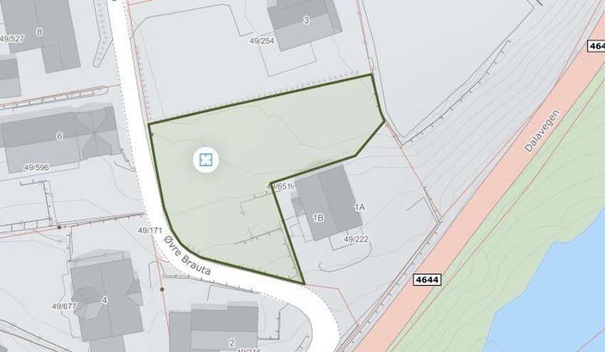 Kart over eiendommen Galleribilde