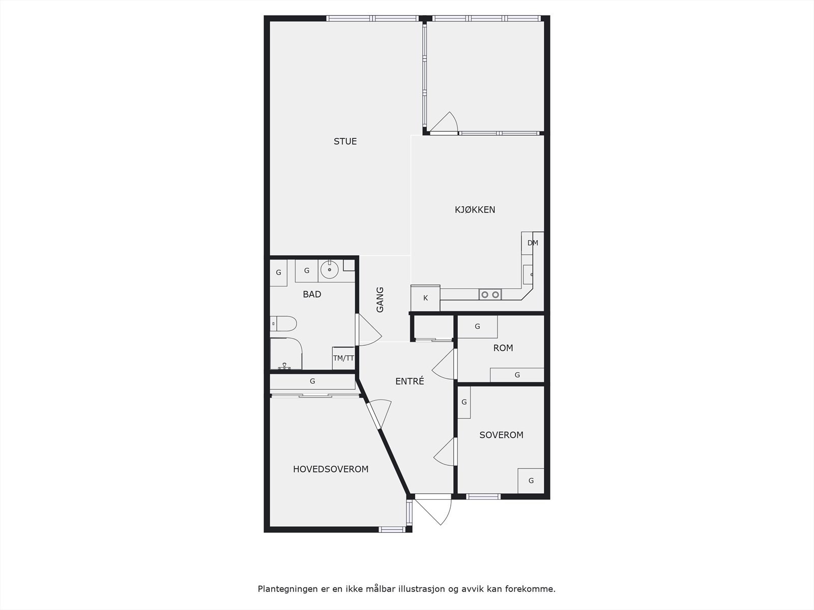 Leiligheten ligger i byggets 3. etasje (heisadkomst), og har en gjennomgående og god planløsning. I tillegg disponerer leiligheten en bod på ca. 4m² i underetasjen. Galleribilde