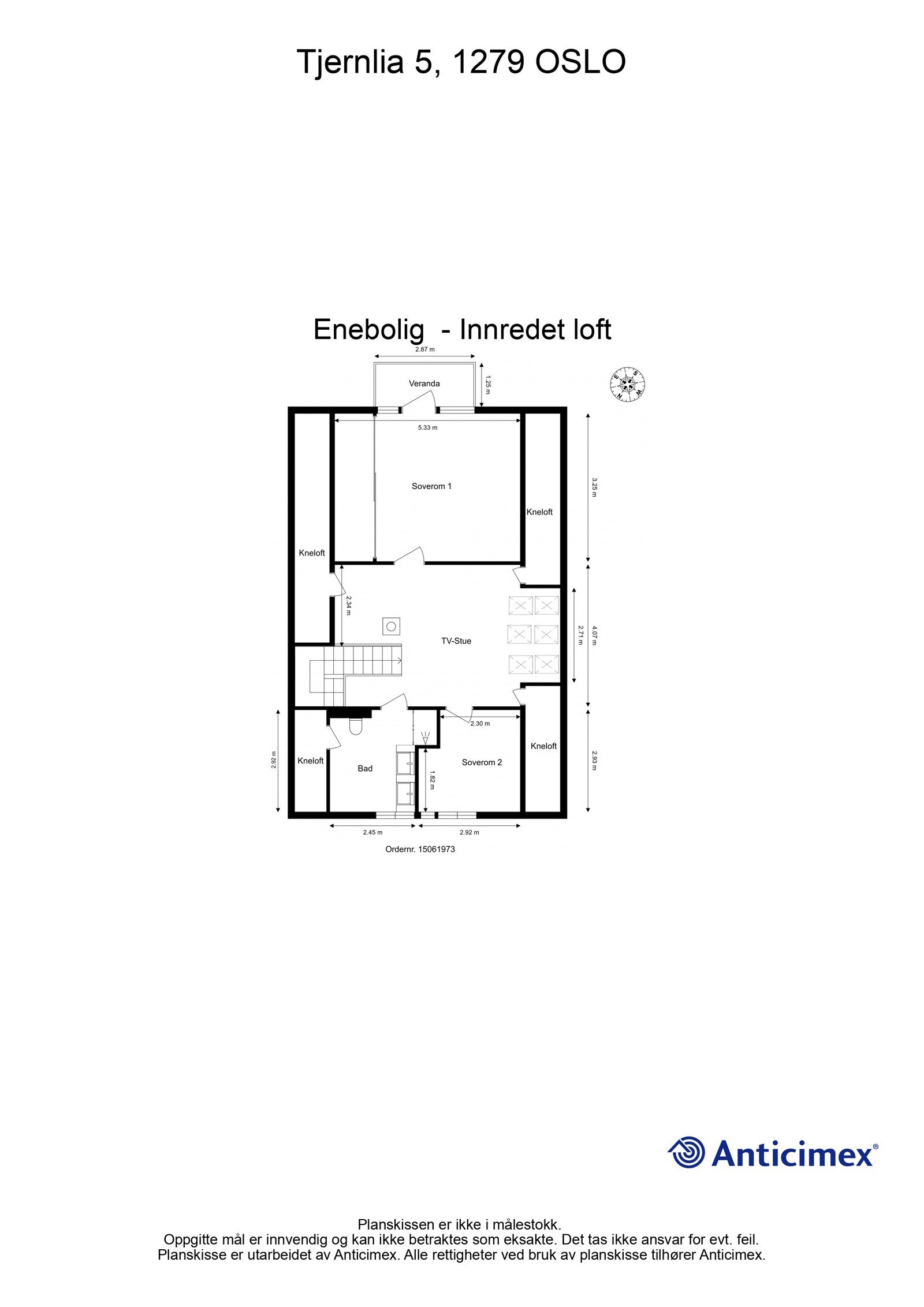 Plantegning 2. etasje/loftetasjen. Galleribilde