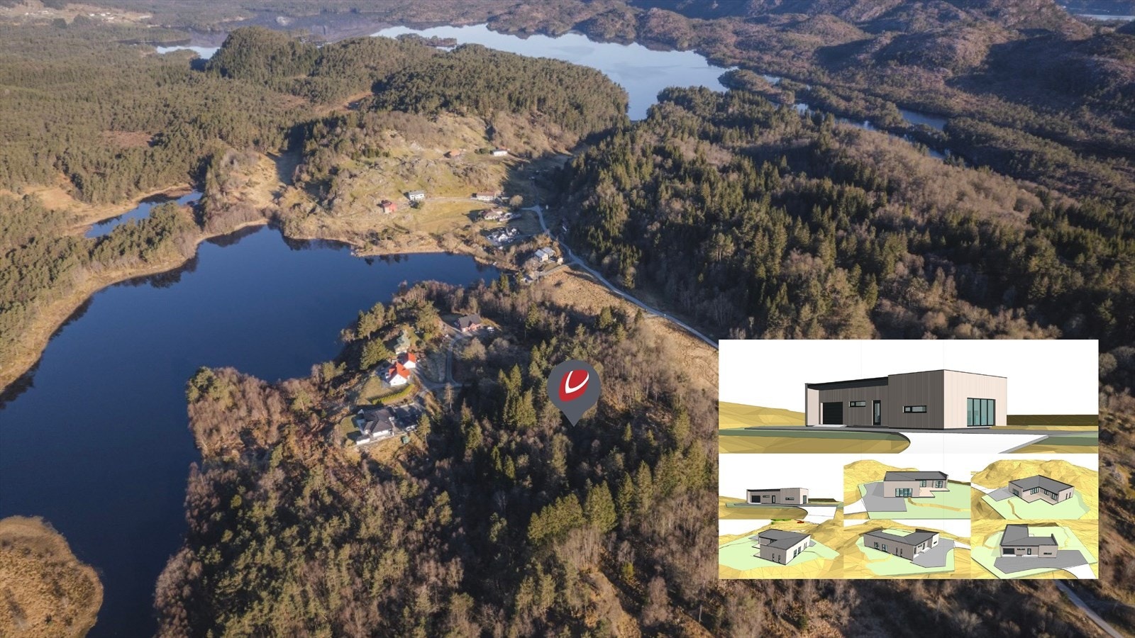Stor tomt, enkel opparbeidelse og klar til bygging. .jpg Galleribilde