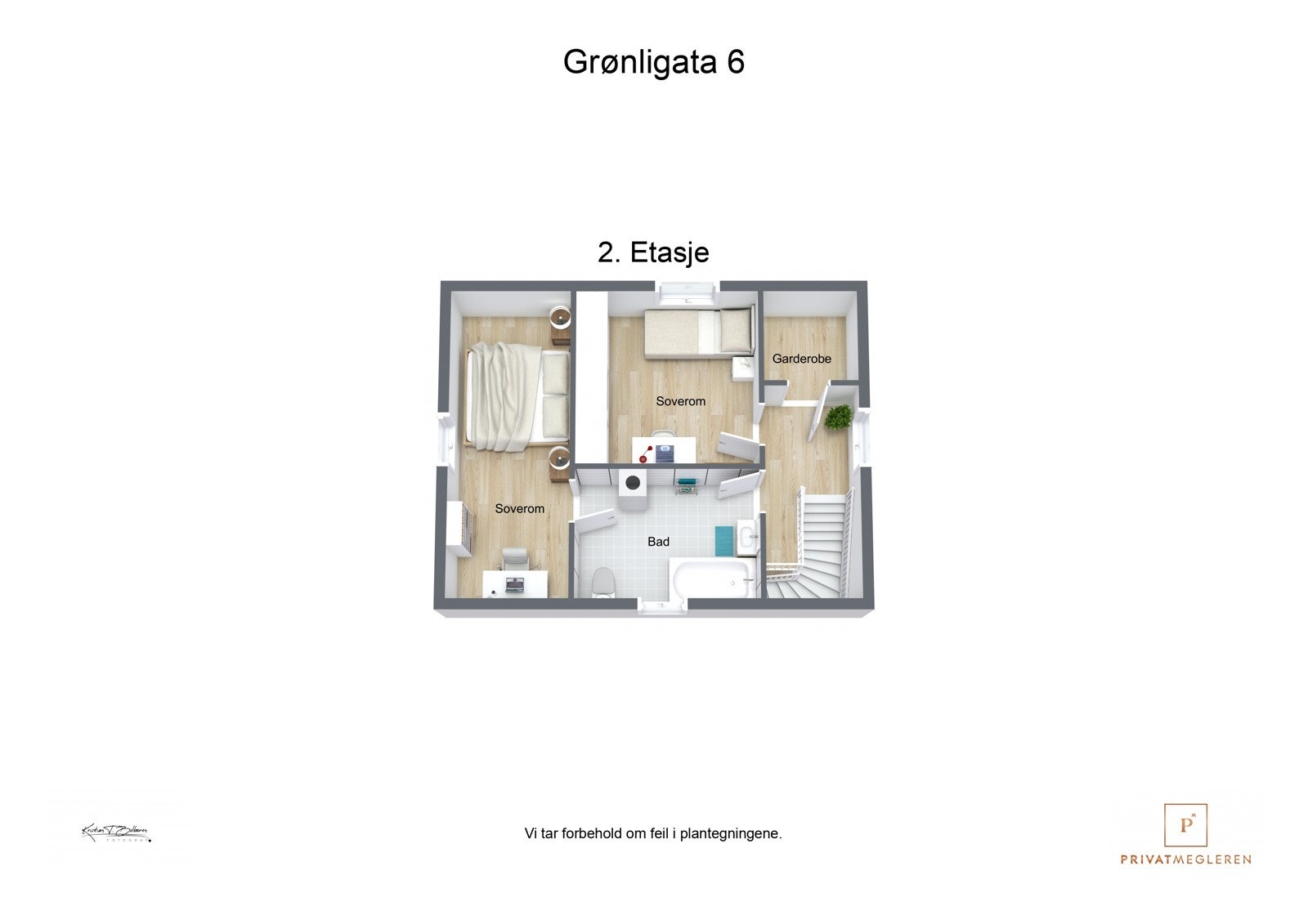 Plantegning 2. etasje (megler har ikke mottatt tegninger for 2. etasje fra offentlige myndigheter) Galleribilde